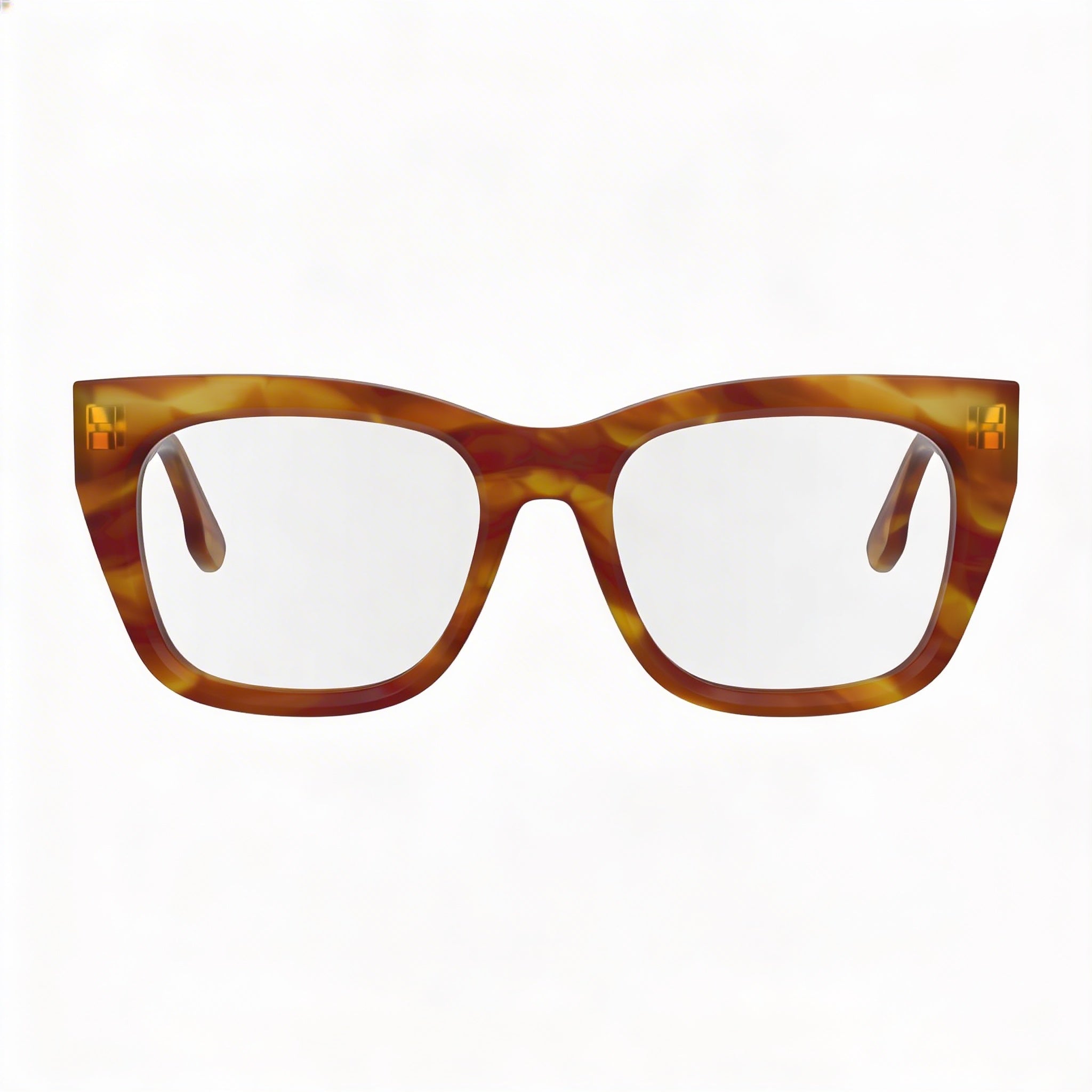 Victoria Beckham Modern Striped Blonde Havana Women's Acetate Frame Sunglasses, 51mm Lens Width, Photo 1
