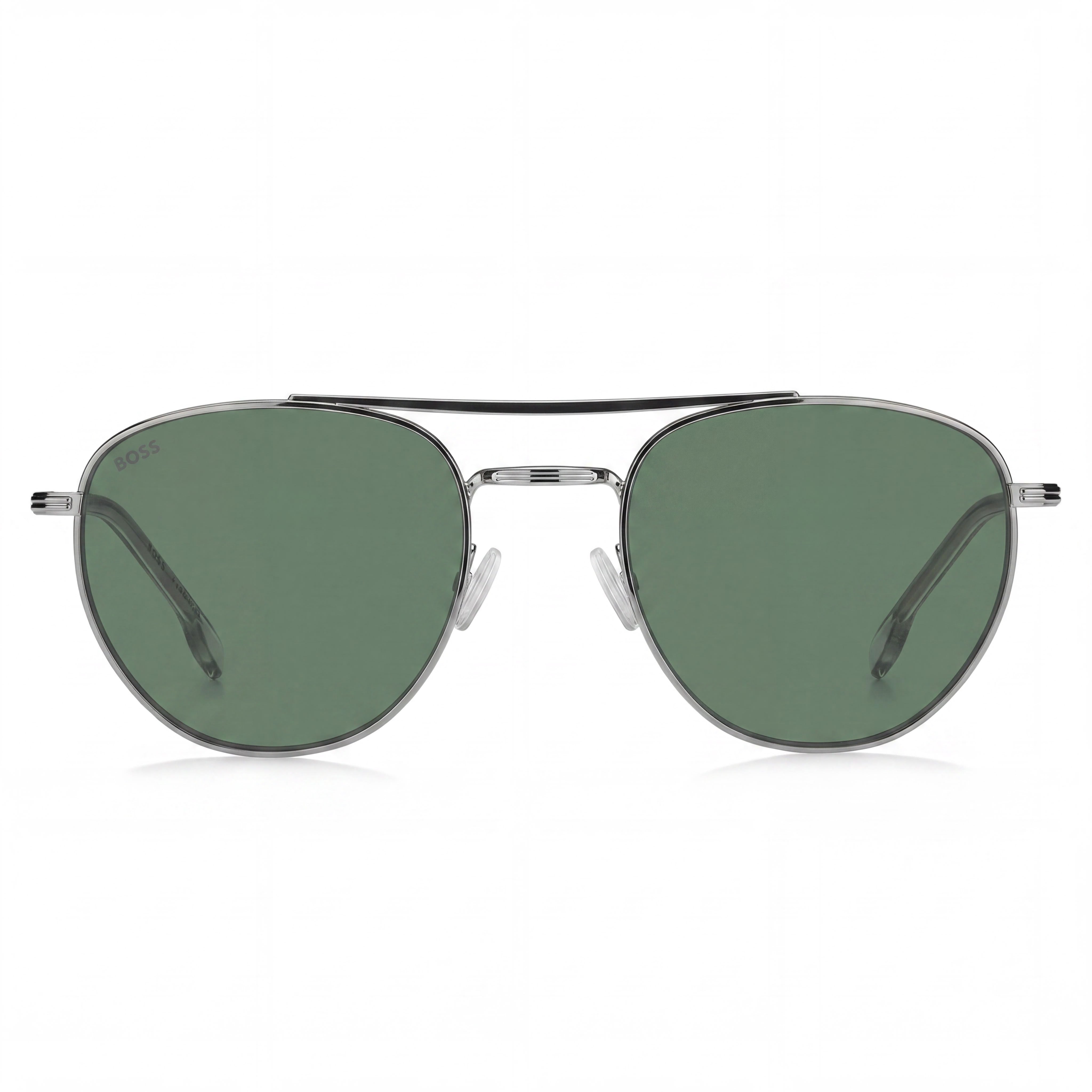 HUGO BOSS BLACK Gafas de sol de protección UV no polarizadas de acero inoxidable negro mate para hombre Boss 1631-S 53 mm, Photo 2