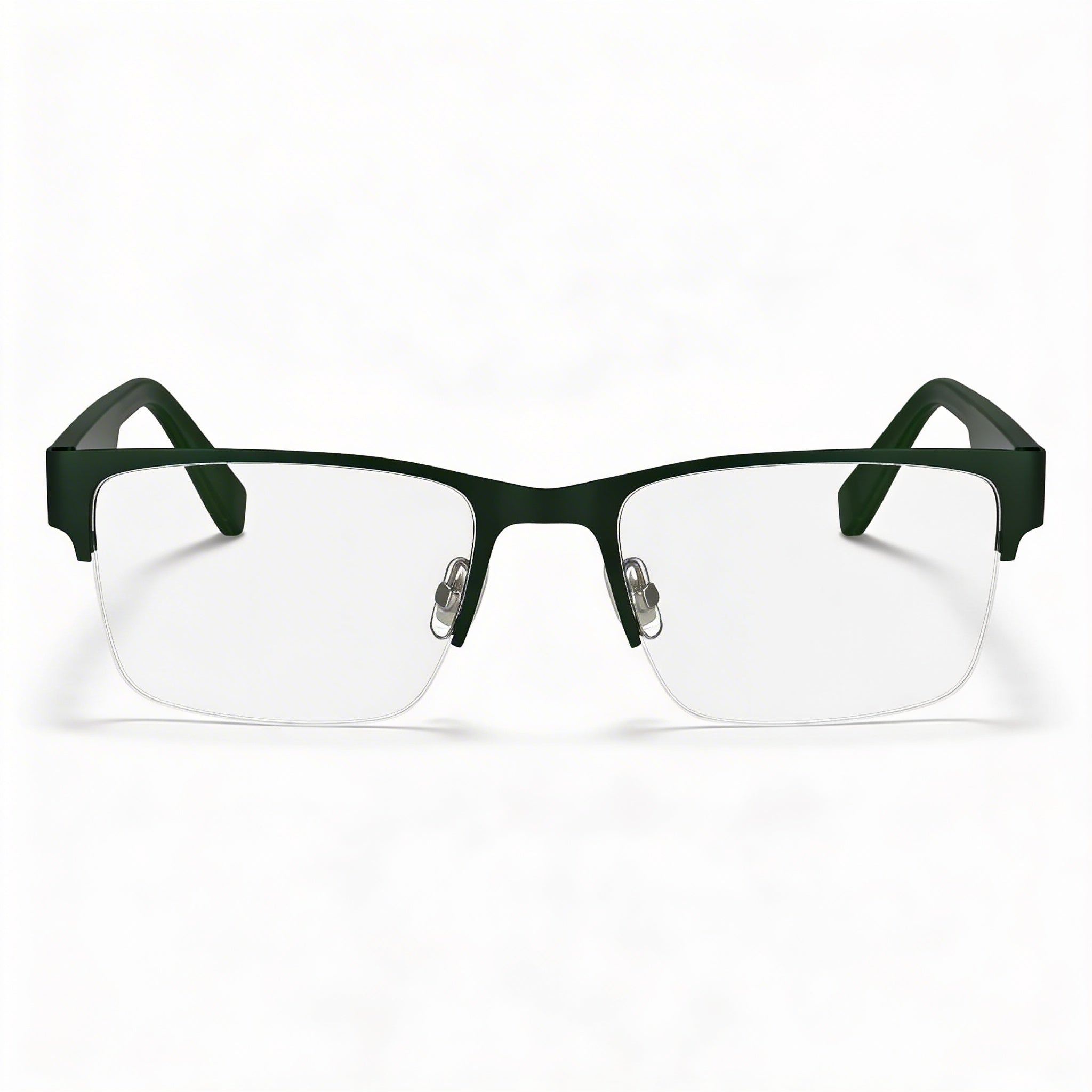Gafas graduadas casuales Lacoste para hombre con montura verde mate y lentes de plástico, tamaño 54-19-145, Photo 2