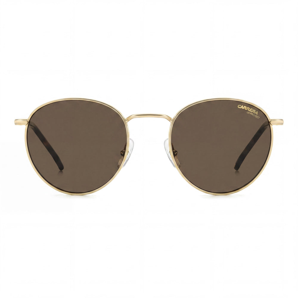 Carrera Casual Gafas de Sol de Hombre con Montura de Policarbonato Habana Marrón Oro y Lente con Protección UV 52mm