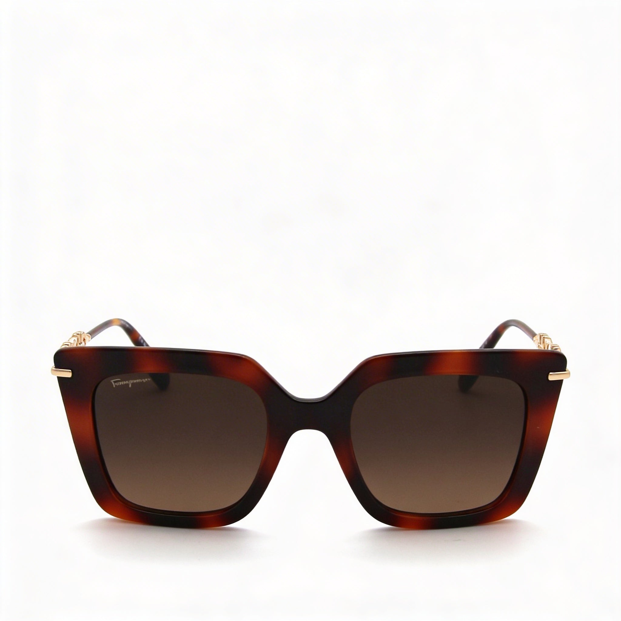 Gafas Clásicas Cuadradas de Mujer Ferragamo Clásico Habana Acero Aleado 51mm Protección UV Sin Polarizar, Photo 2