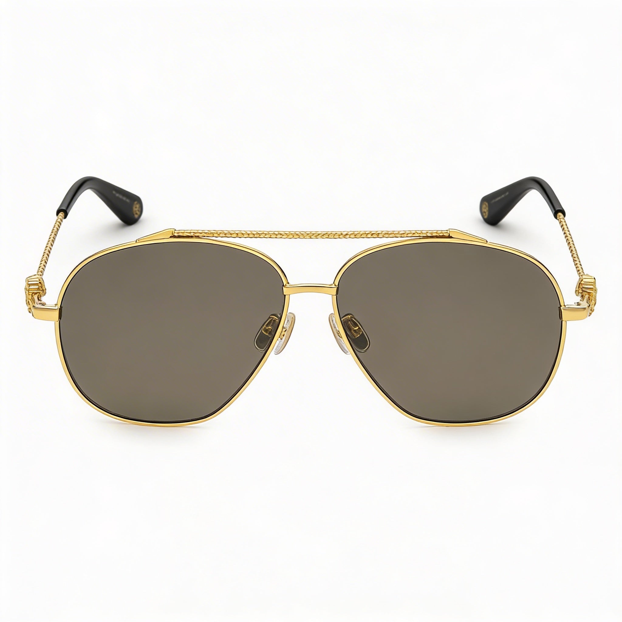 Gafas de sol unisex Just Cavalli Src008v Navigator de acero inoxidable con protección UV 62mm Oro amarillo, Photo 2