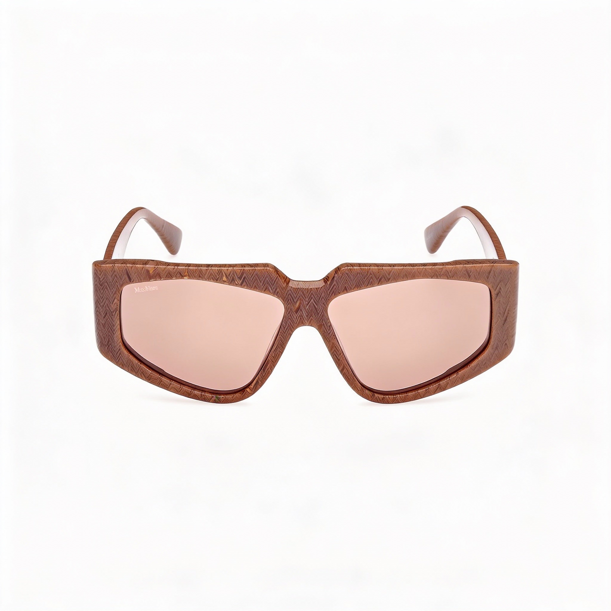 MaxMara Mm0125 Women's Havana Acetate Frame Brown Polycarbonate Lenses Eyewear 58-13-140, Photo 2