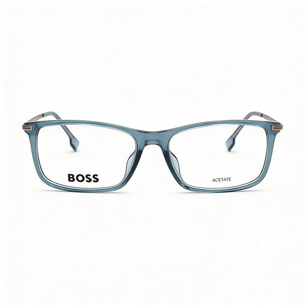Gafas Hugo Boss Audio Systems Casual. Montura de acetato para hombre con lentes transparentes, 56-17-145