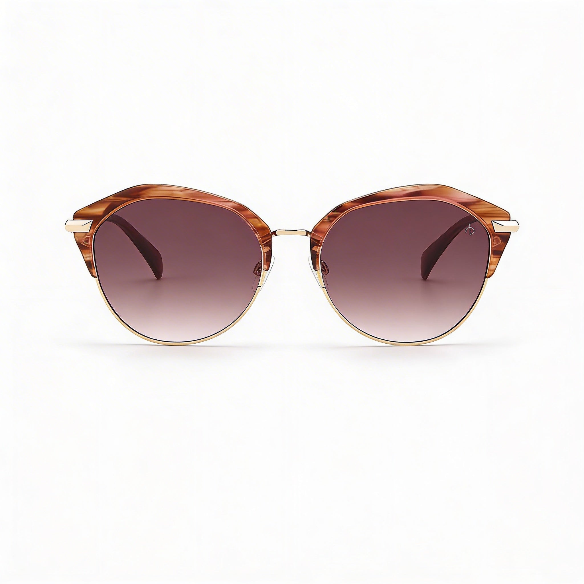 Gafas de sol Rag & Bone Modern Heritage para mujer, de acero inoxidable, color burdeos, rojo, cuerno rosa, 55 mm, con protección UV, Photo 2