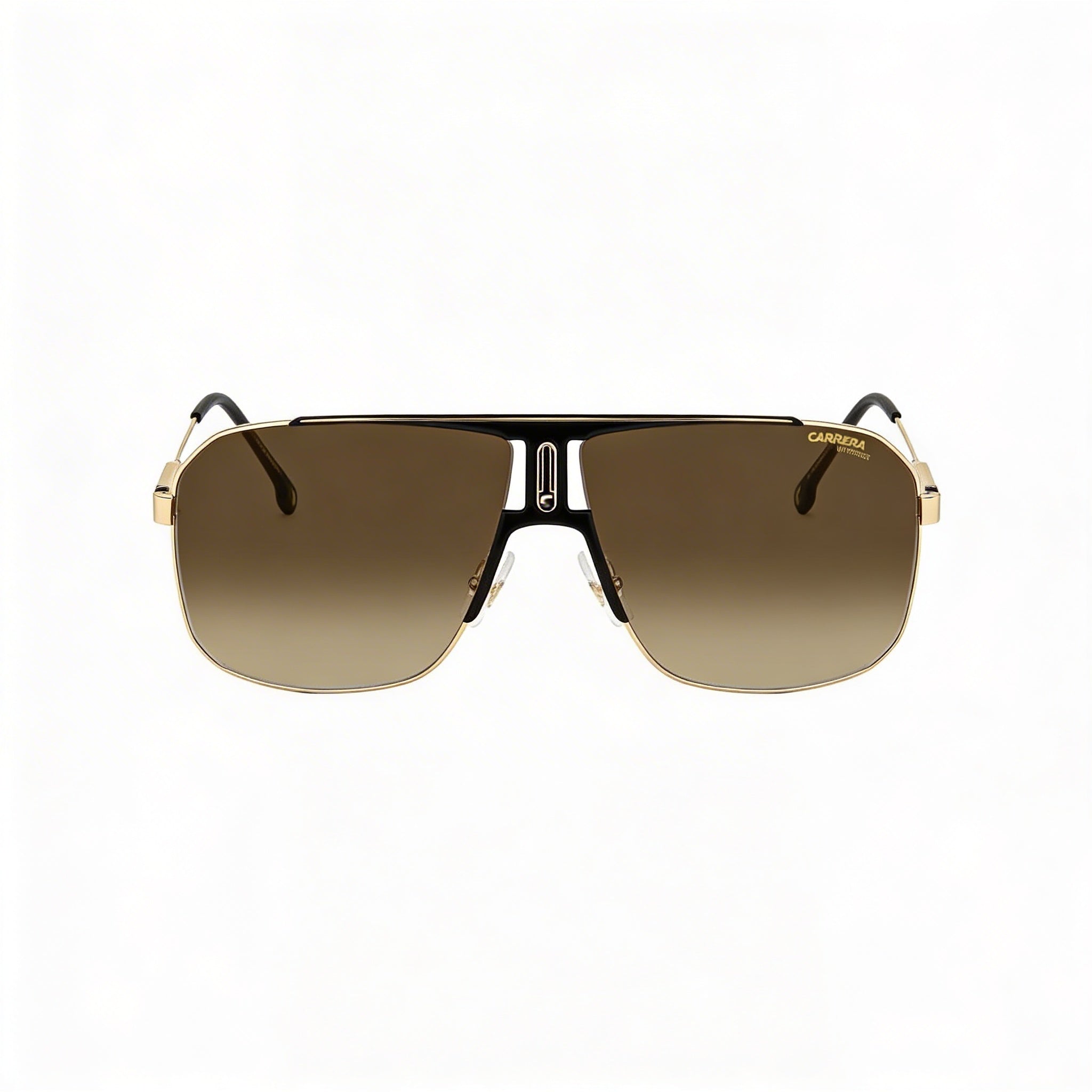 Carrera 1043/S Men's Lightweight Stainless Steel UV Protected Black Gold Brown Shaded Sunglasses 65mm, Photo 2