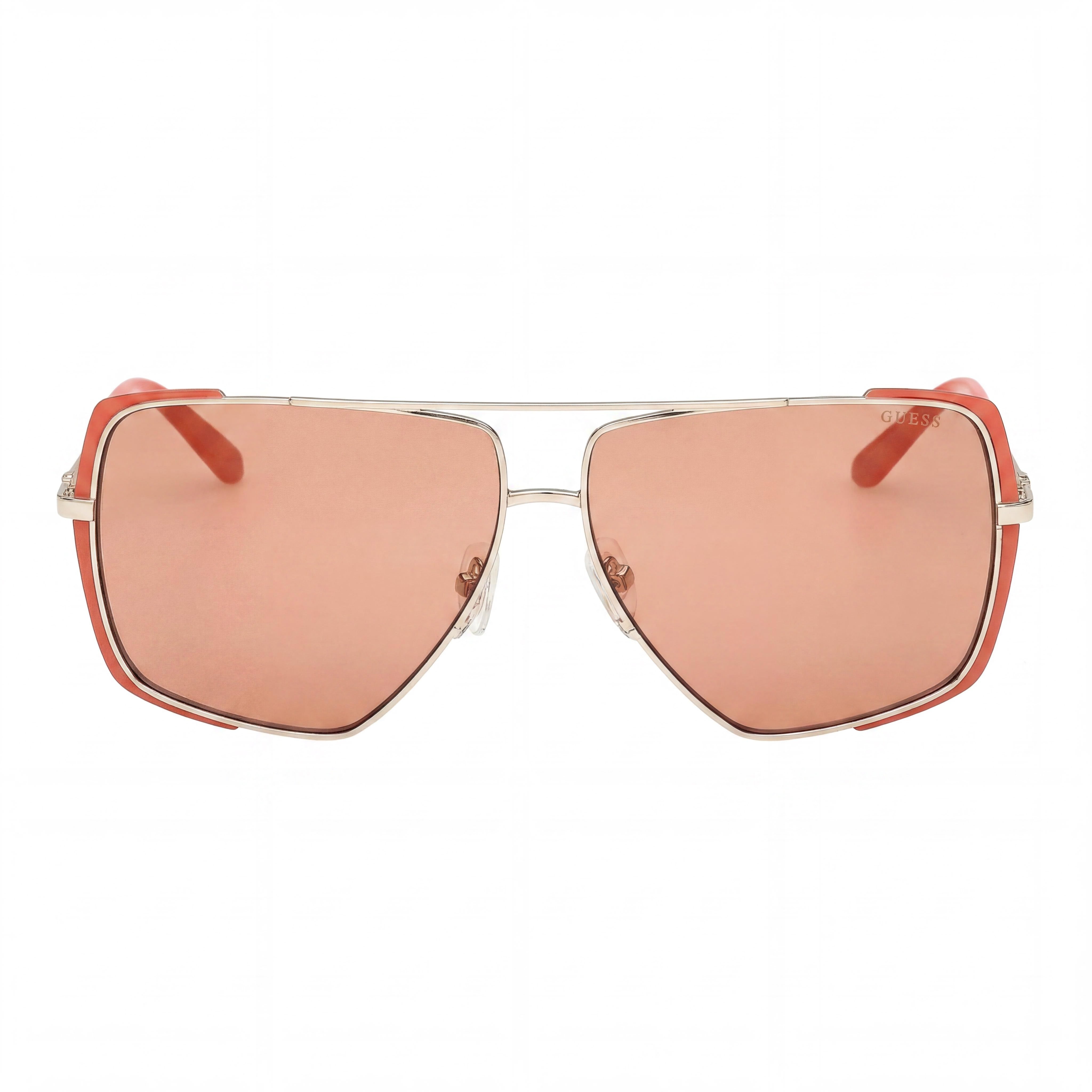 GUESS Gu00220 Women's Acetate Frame in Light Orange Pale Gold with Brown Non-Polarized Lenses 62mm, Photo 2