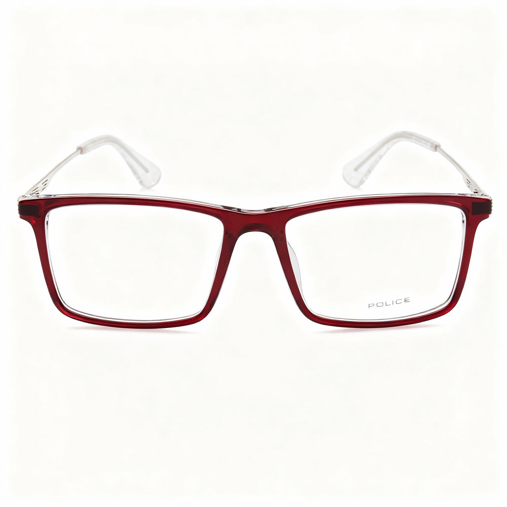 Gafas de sol Police PLD0852 Classic para hombre, montura óptica combinada de metal y aceite burdeos, 52-16-145