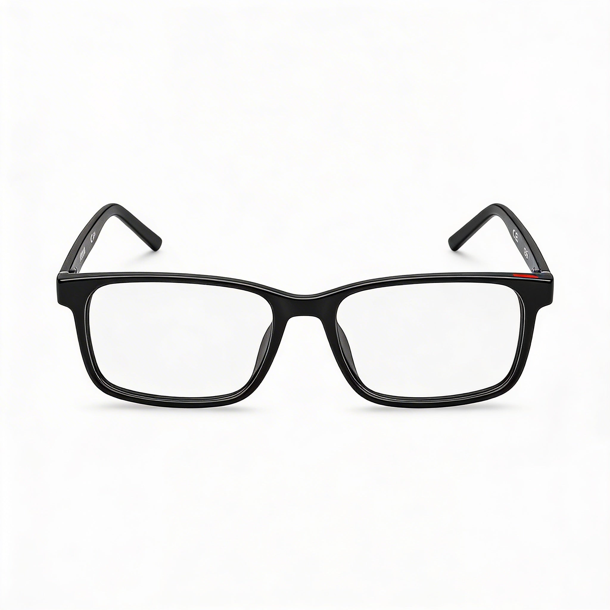 Gafas correctoras unisex HUGO HG 1163 con montura de celulosa negra y lentes de policarbonato, 55 mm, Photo 2