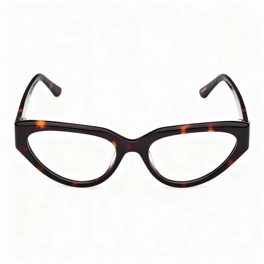Gafas graduadas GUESS GU50113 para mujer, montura de plástico color Habana oscuro, lentes de 53 mm, puente de 18 mm, patillas de 145 mm