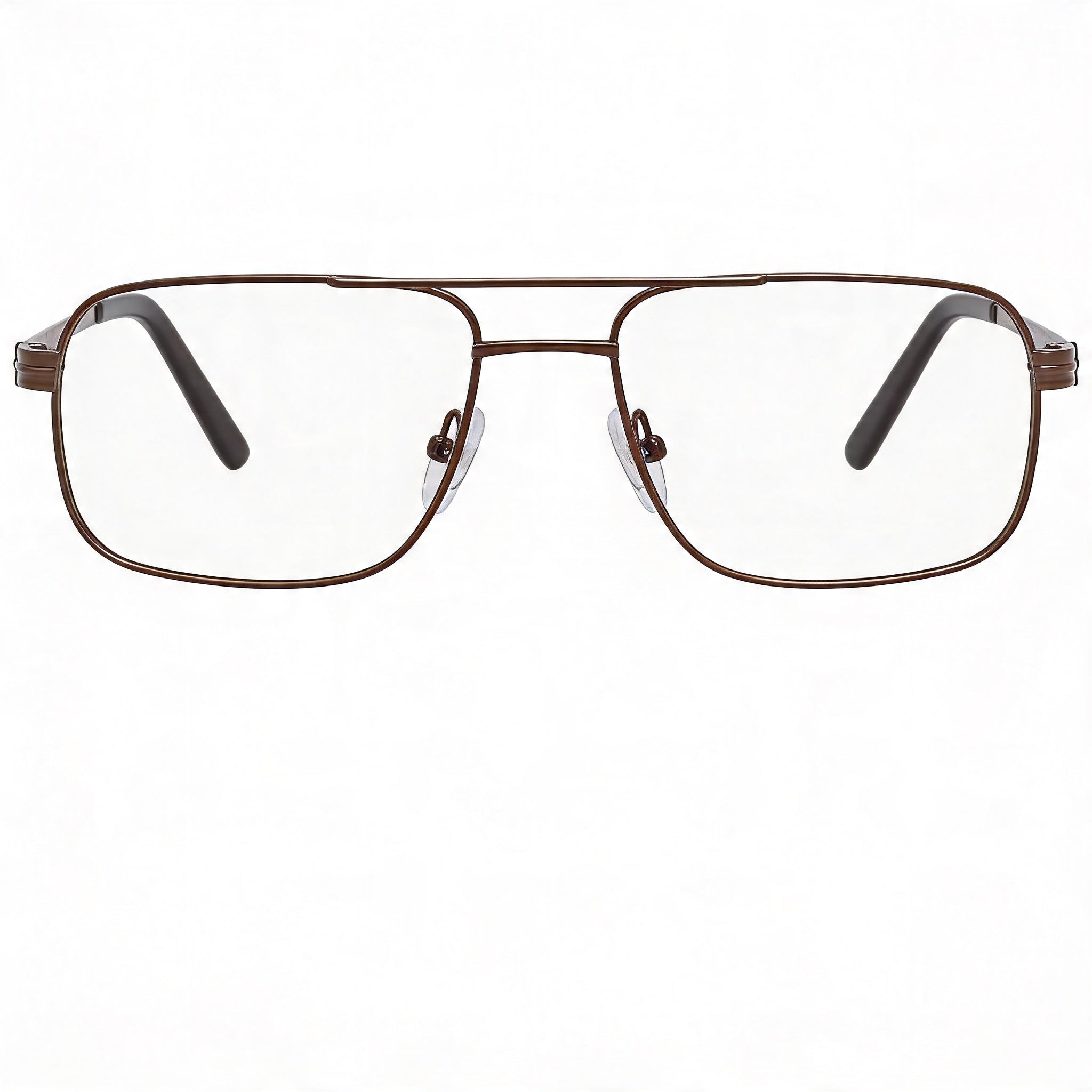 Chesterfield Chesterf 866/T Men's Brown Titanium Rectangular Clear Lens Eyeglasses 56-17-140, Photo 2