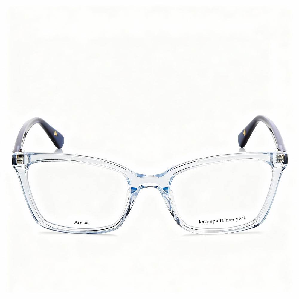 Gafas de sol Kate Spade New York Wanda para mujer, cuadradas, de acetato azul transparente, con montura completa, 53 mm