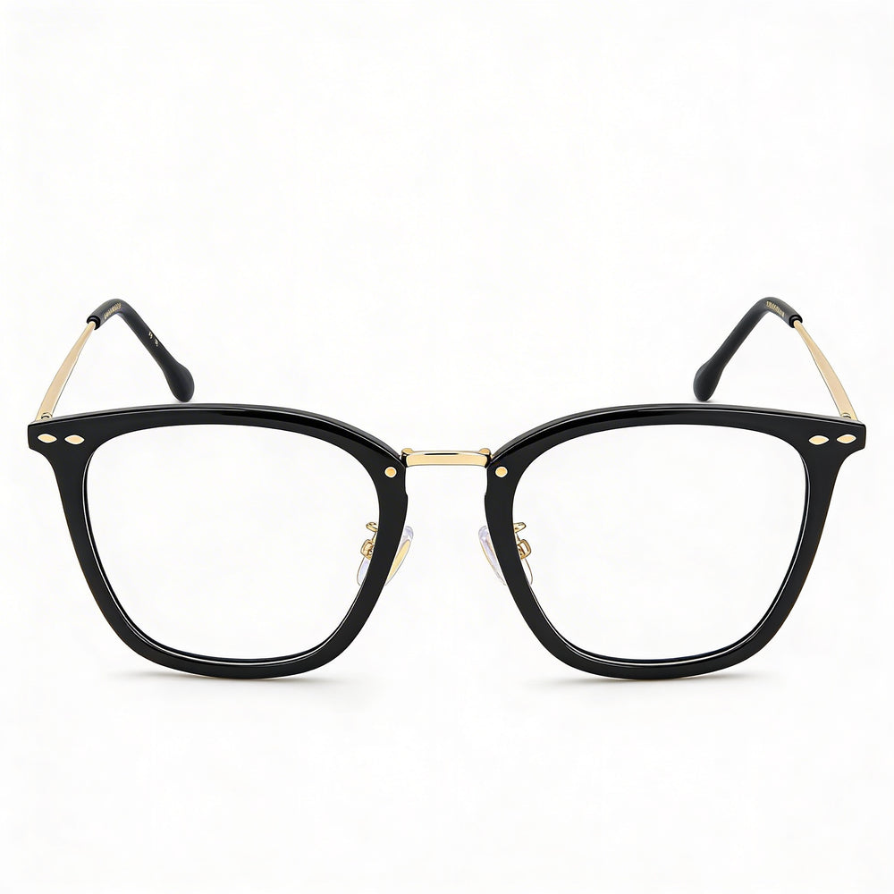 Gafas de sol modernas para mujer Isabel Marant con montura de poliamida negra dorada y ancho de lente de 50 mm