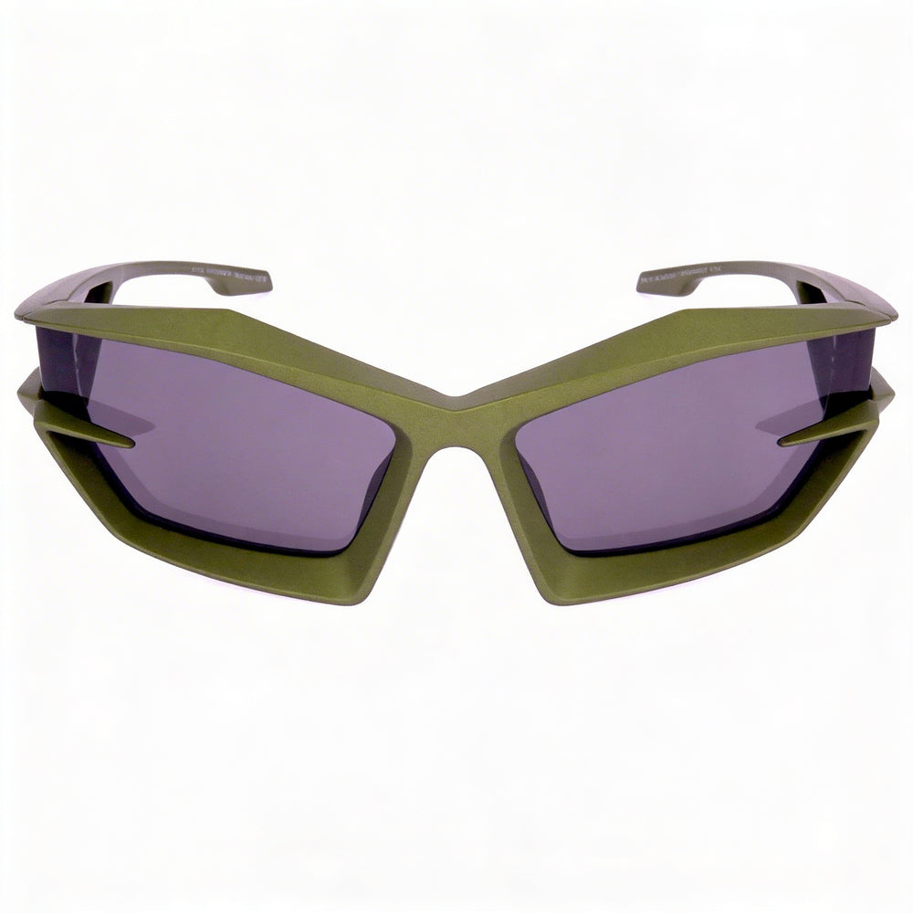 Givenchy Casual Men's Matte Dark Green Plastic Frame Smoke Lens UV 400 Sunglasses 69mm