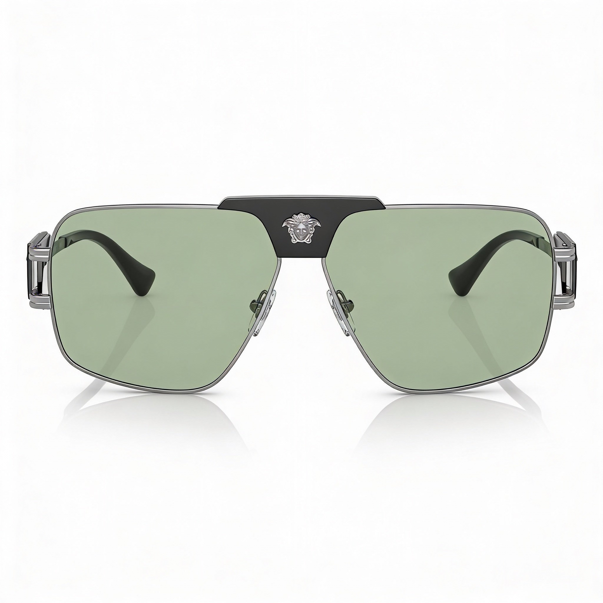 Versace Classic Unisex Multicoloured Alloy Steel Frame Green UV Protected Sunglasses 63-12-145, Photo 2