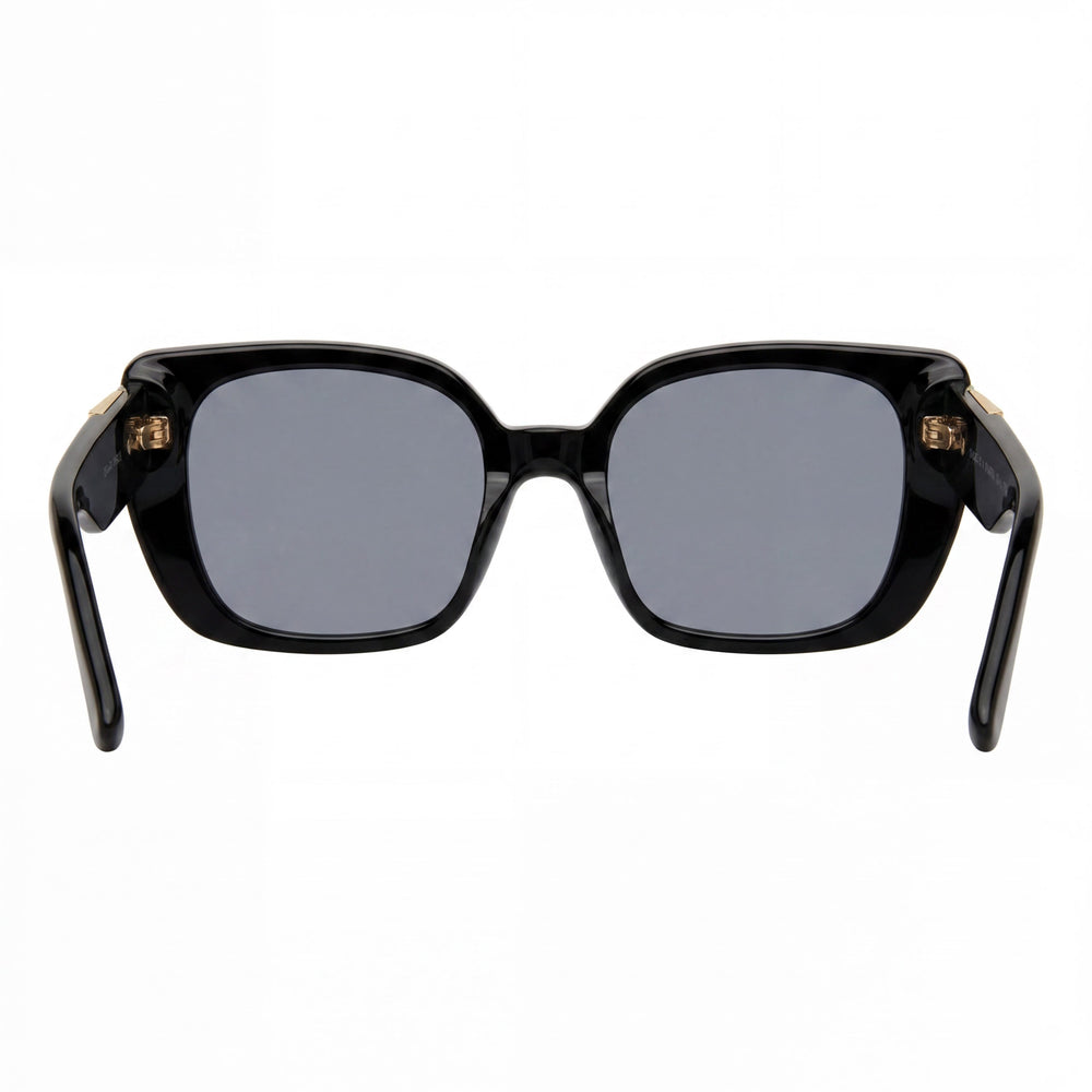Gafas de sol PRIVÉ REVAUX Double Tap/S unisex, estilo informal, con montura de propionato de celulosa negro y lentes grises con protección UV, 52-20-145