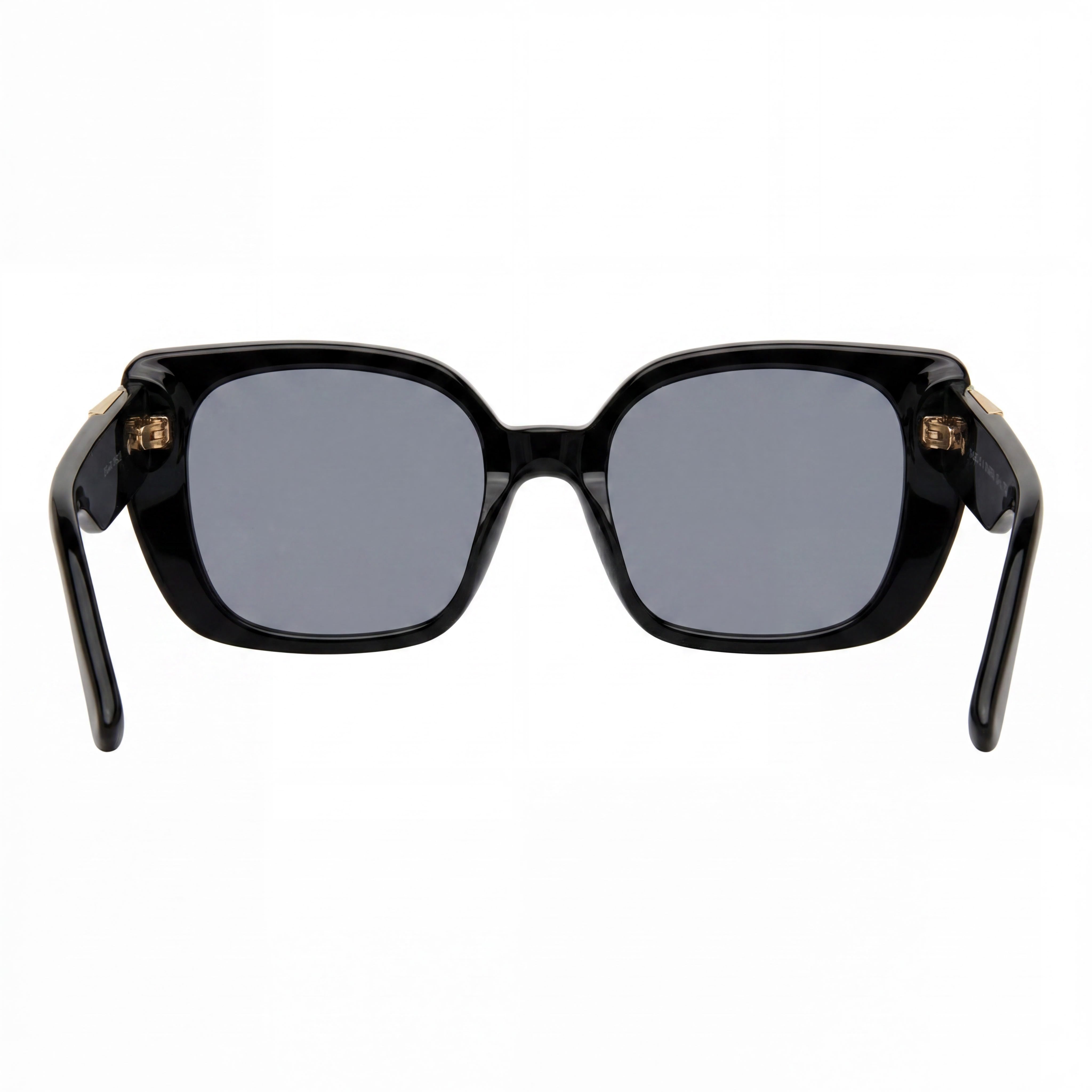 PRIVÉ REVAUX Double Tap/S Unisex Casual Style Black Cellulose Propionate Frame Grey UV Protection Sunglasses 52-20-145, Photo 2
