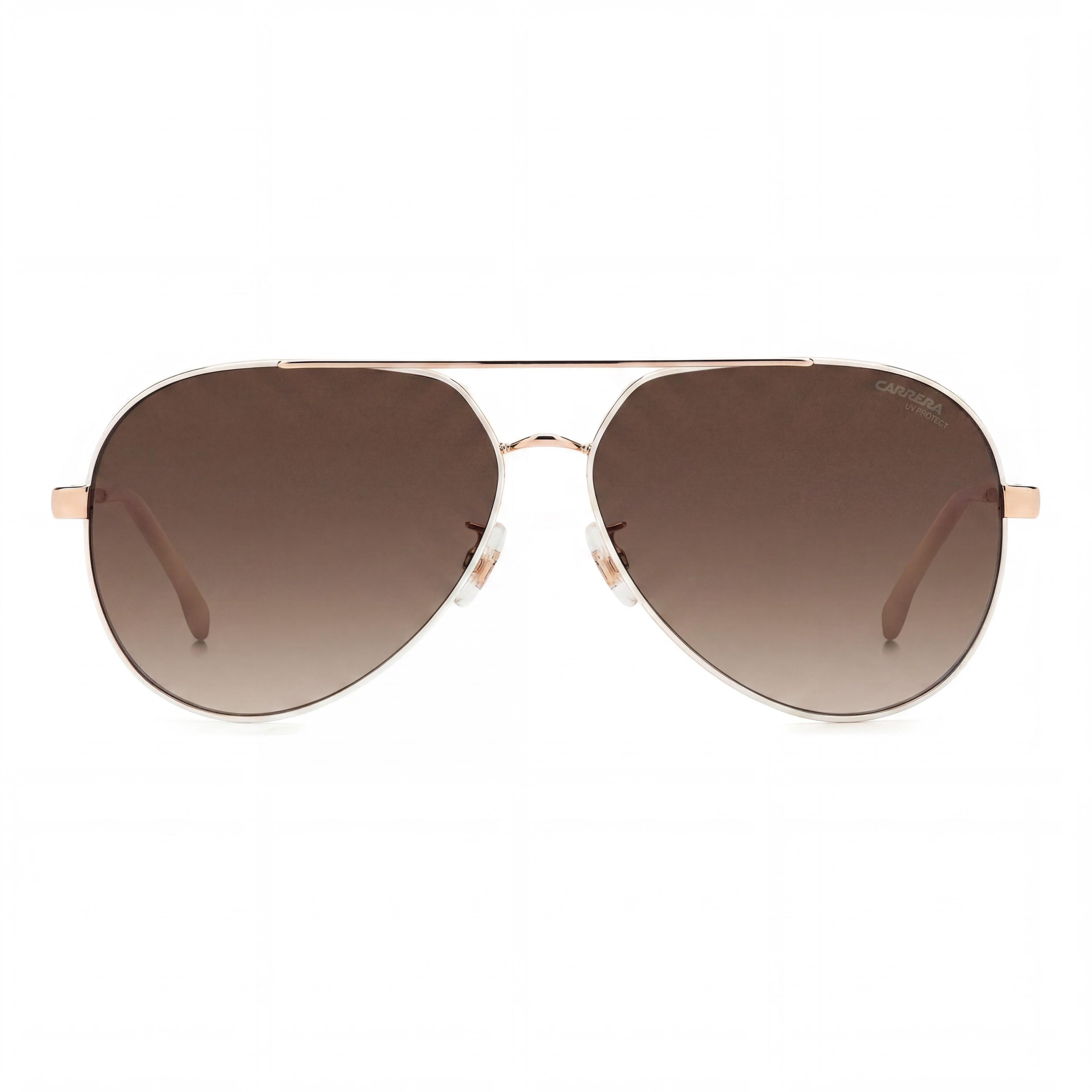 Gafas de sol Carrera de piloto para mujer, modelo 3005/S, montura de acero inoxidable en oro cobre blanco, lentes UV marrones degradadas, 63mm, Photo 2