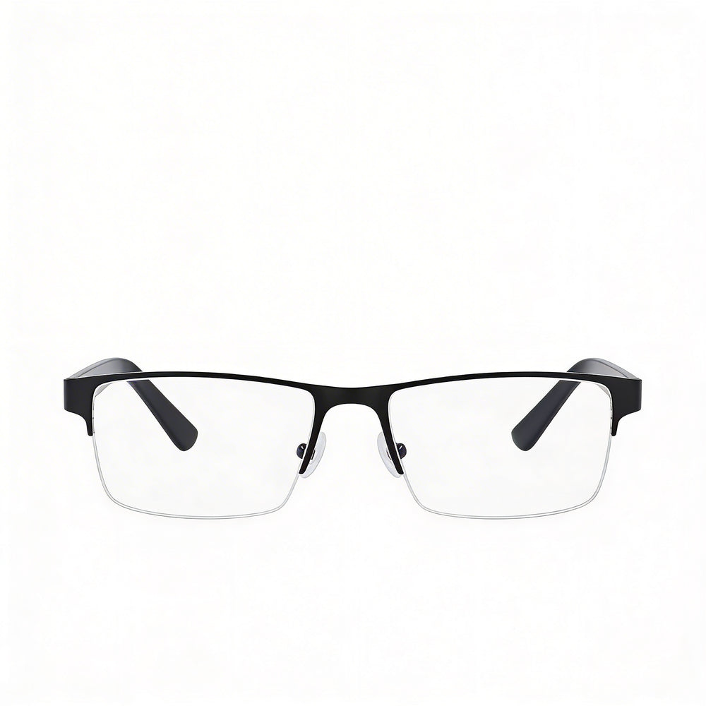 Lacoste CK20705 Gafas Rectangulares de Metal Negro Mate Unisex de Media Montura Ancho de Lente 55mm