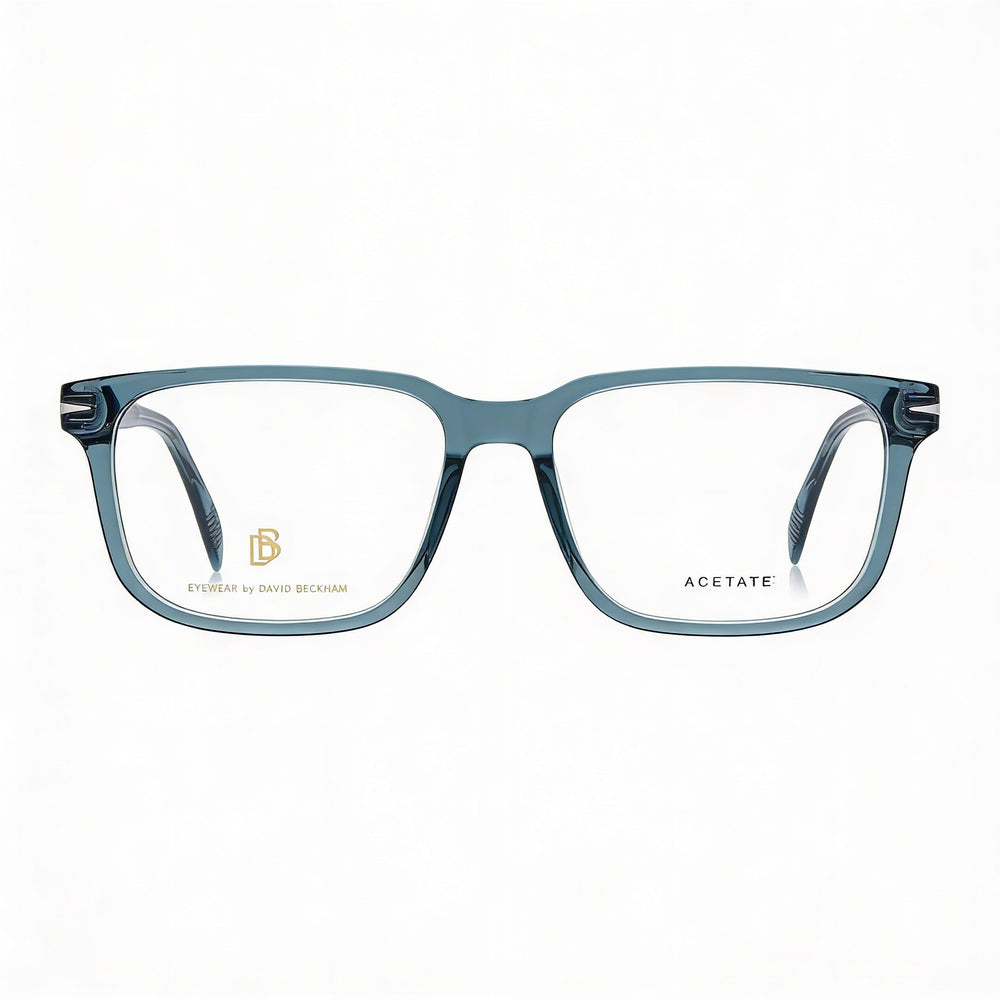 Gafas de sol David Beckham DB 1022 para hombre con montura de plástico azul y lentes de policarbonato de 52 mm de ancho.