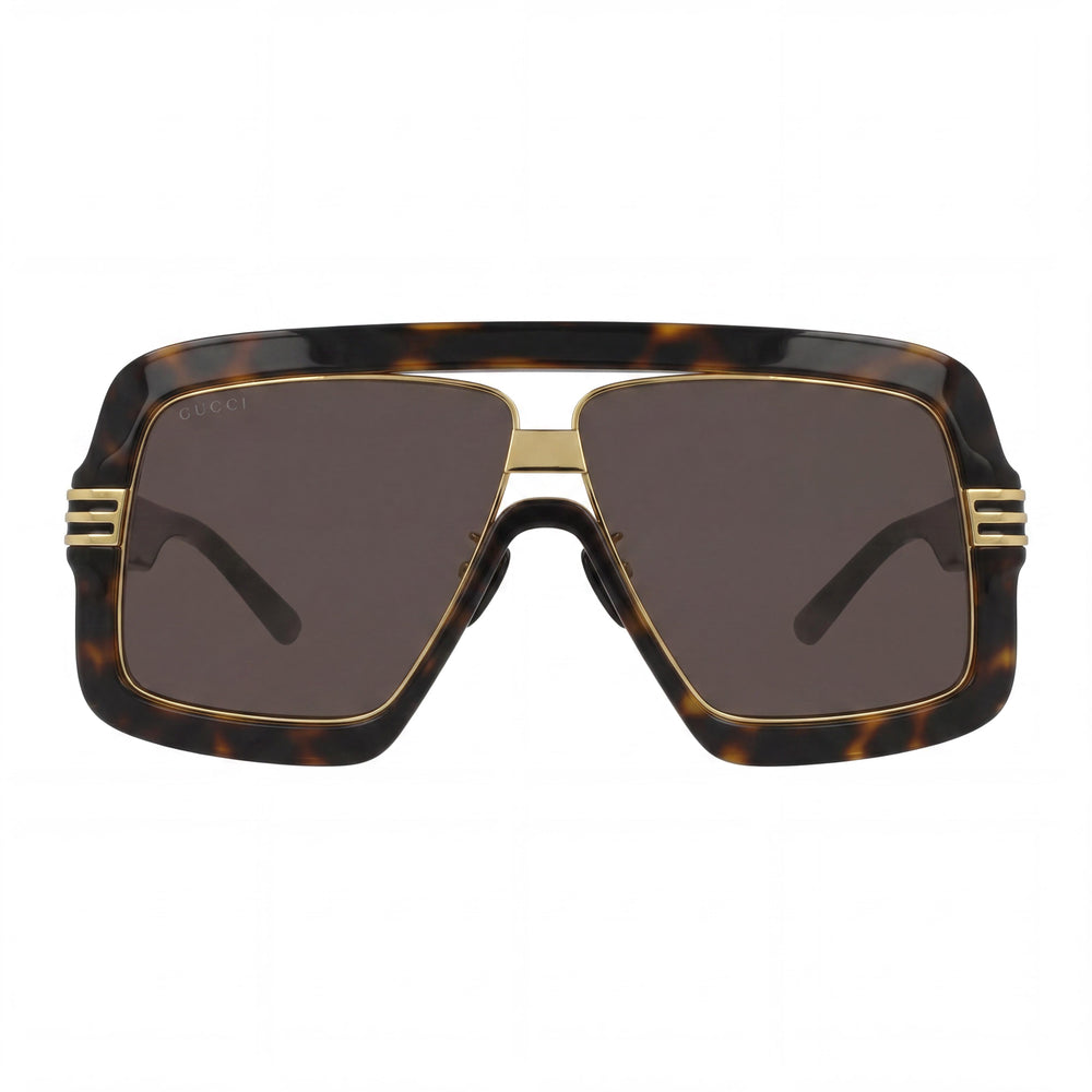 Gafas de sol Gucci Gg0900s Unisex con montura piloto de plástico inyectado, marrón habana, protección UV, 61-14-145mm