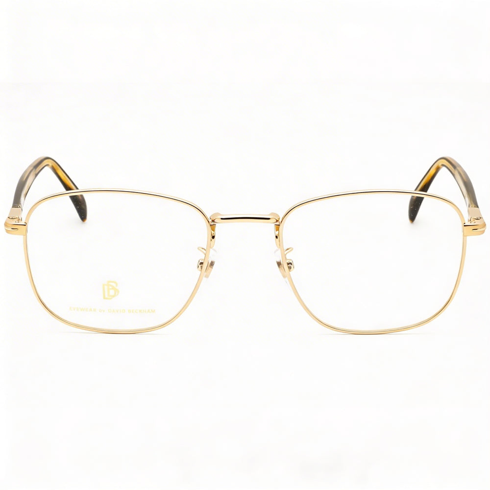 Gafas David Beckham DB 1138 para hombre con montura metálica y lentes de policarbonato transparente (52-20-145 mm)