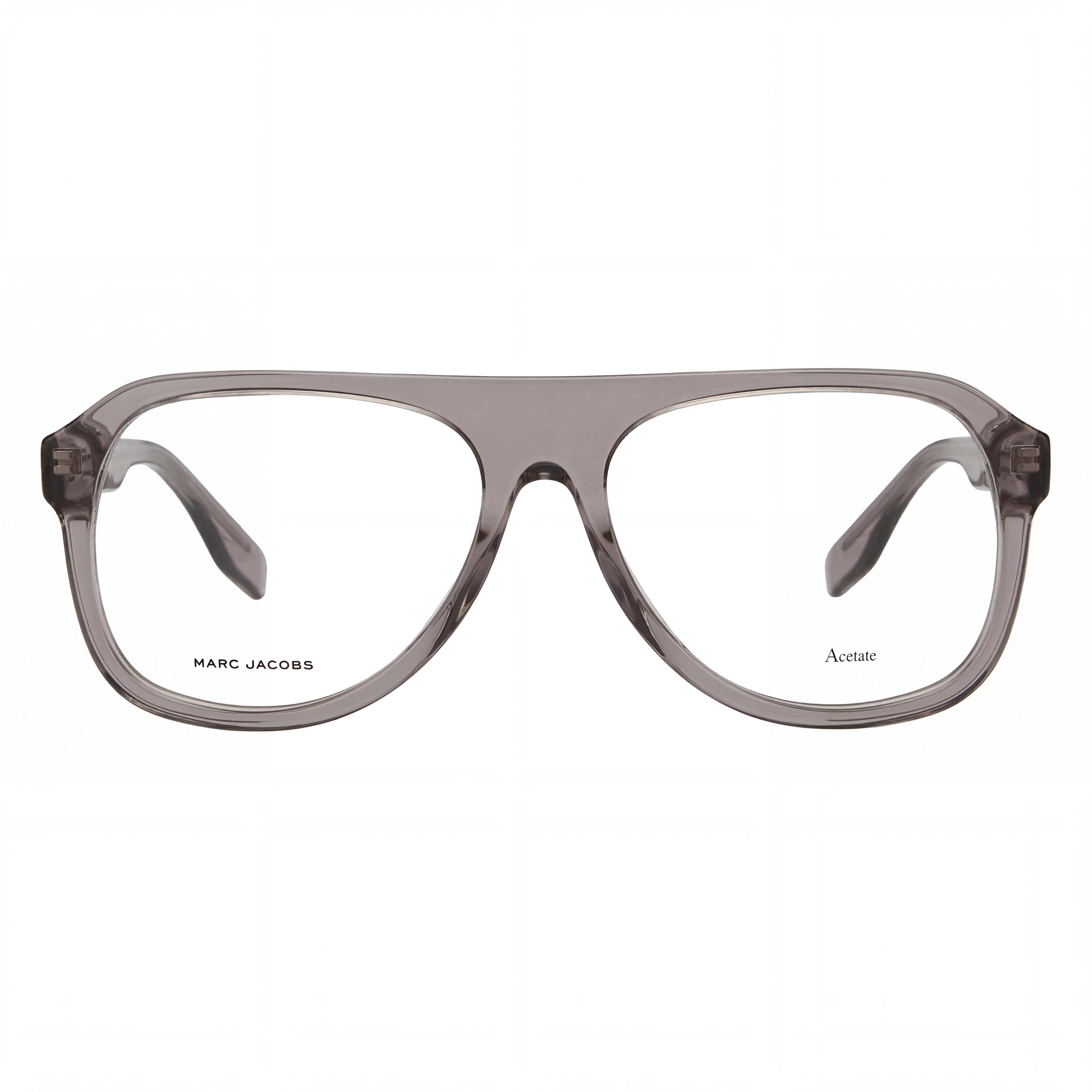 Gafas Marc Jacobs contemporáneas para hombre con montura de acetato gris y lentes de policarbonato, 57 mm de ancho de lente, Photo 2