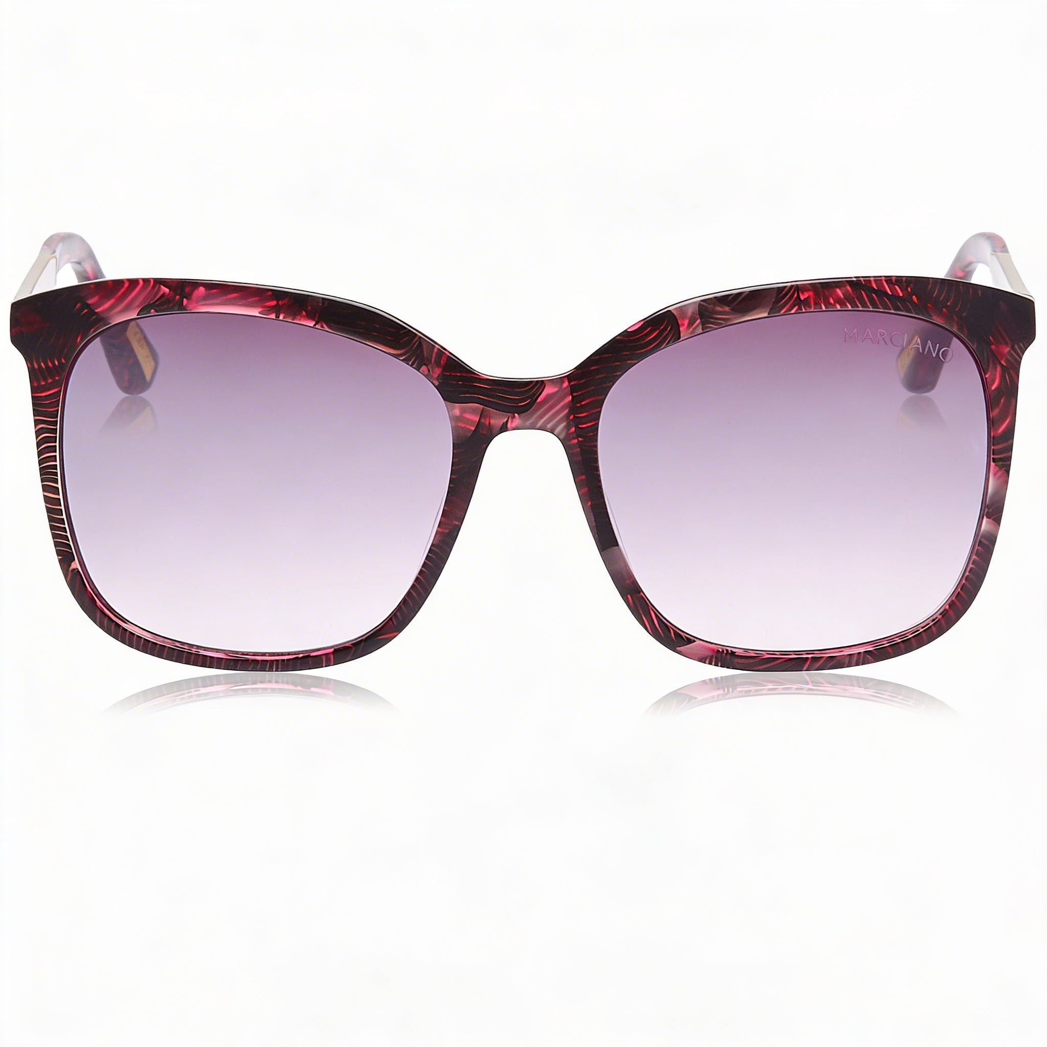 Gafas de sol Guess Classic para mujer, montura de plástico violeta brillante, con espejo burdeos, de plástico, no polarizadas, 54 mm, Photo 3