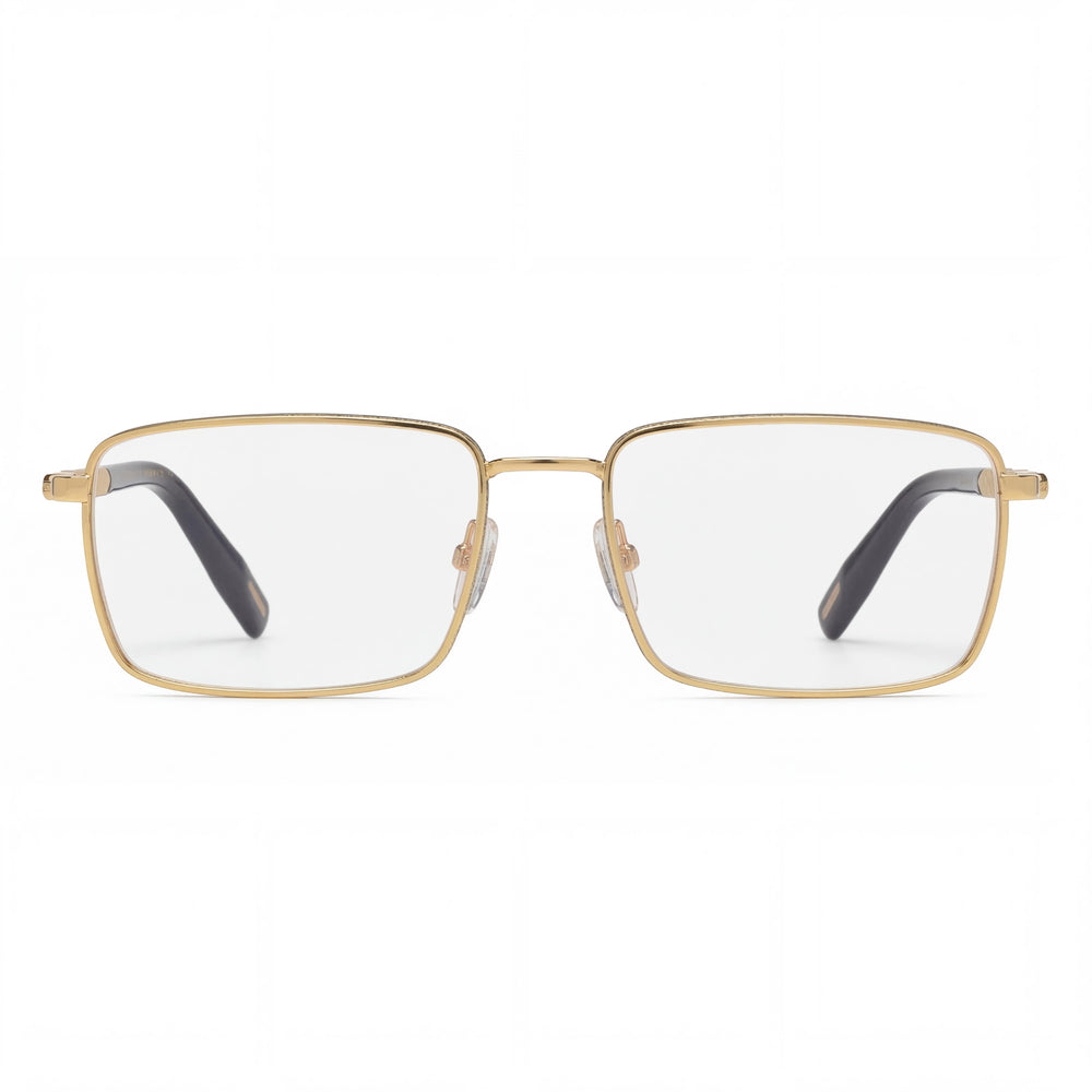 Chopard VCHL48 Men's Modern Metal Eyeglasses Glossy Black With Coloured Parts 56-18-145