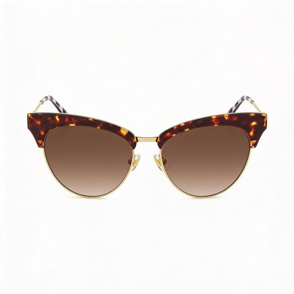 kate spade new york Alvi/G/S Women's Havana Stainless Steel Brown Shaded Sunglasses 54/140/16