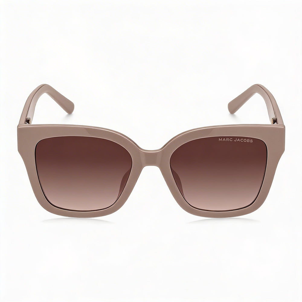 Gafas de sol rectangulares Marc Jacobs para mujer con montura de celulosa sombreada beige y marrón y lentes sombreadas marrones de 53 mm con protección UV