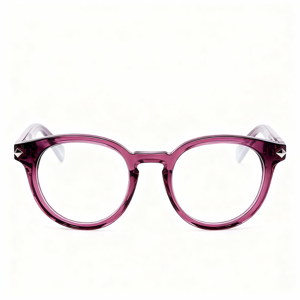 Police Modern Women's Acetate Eyeglasses in Bordeaux, with Non-polarised Lenses, 48mm Lens Width