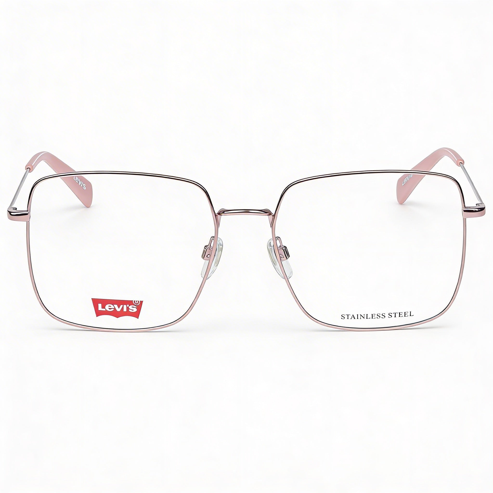 Levi's Lv 1010 Women's Pink Metal Frame Eyeglasses, Size 54mm Lens, 17mm Bridge, 145mm Temple, Photo 2