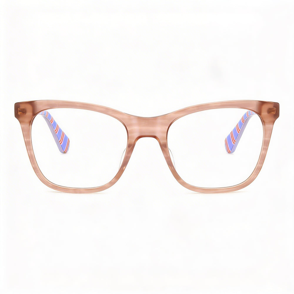 kate spade new york Temperance Gafas graduadas para mujer con montura de acetato beige habana 49-140-18