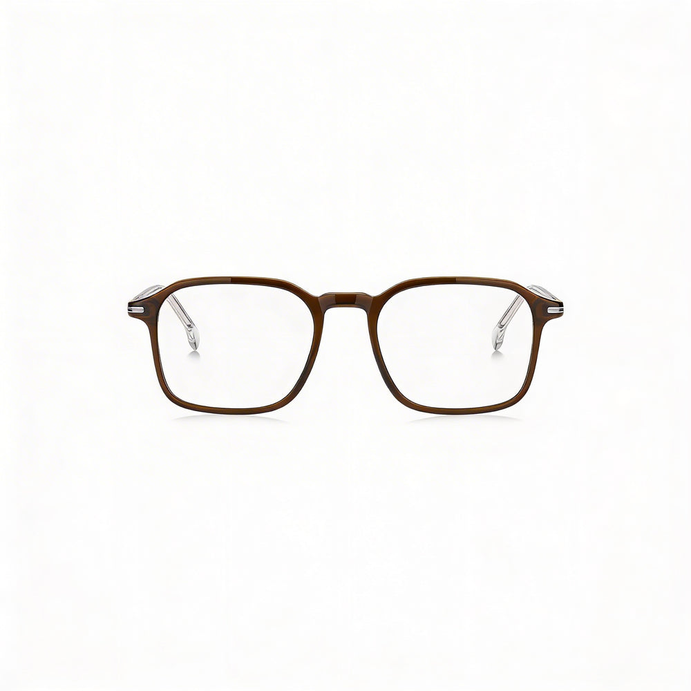 Anteojos Hugo Boss Audio Systems Modern para hombre, color marrón, de acetato ecológico ligero, sin polarizar, con lentes de demostración, 51-19-145