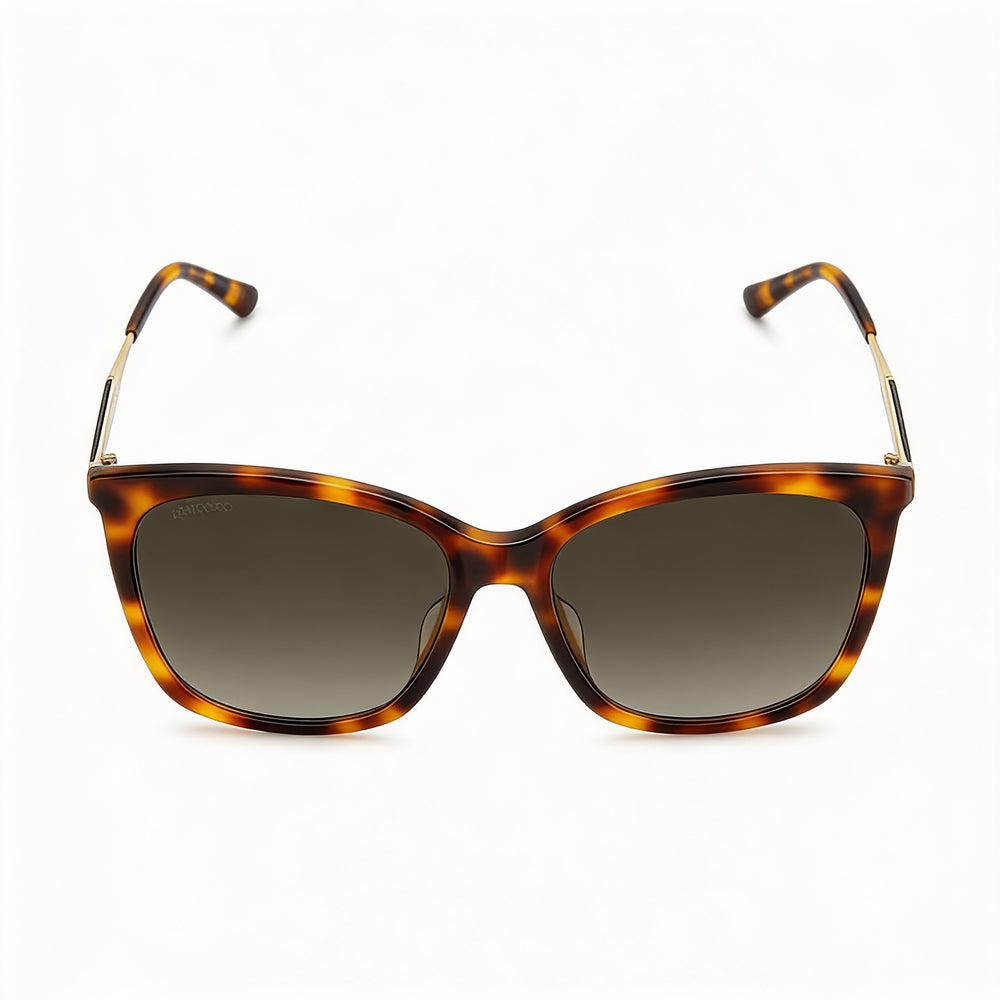 Jimmy Choo Casual NEREA/G/S Gafas de sol para mujer con montura de mariposa en acetato color marrón degradado y UV, 57 mm