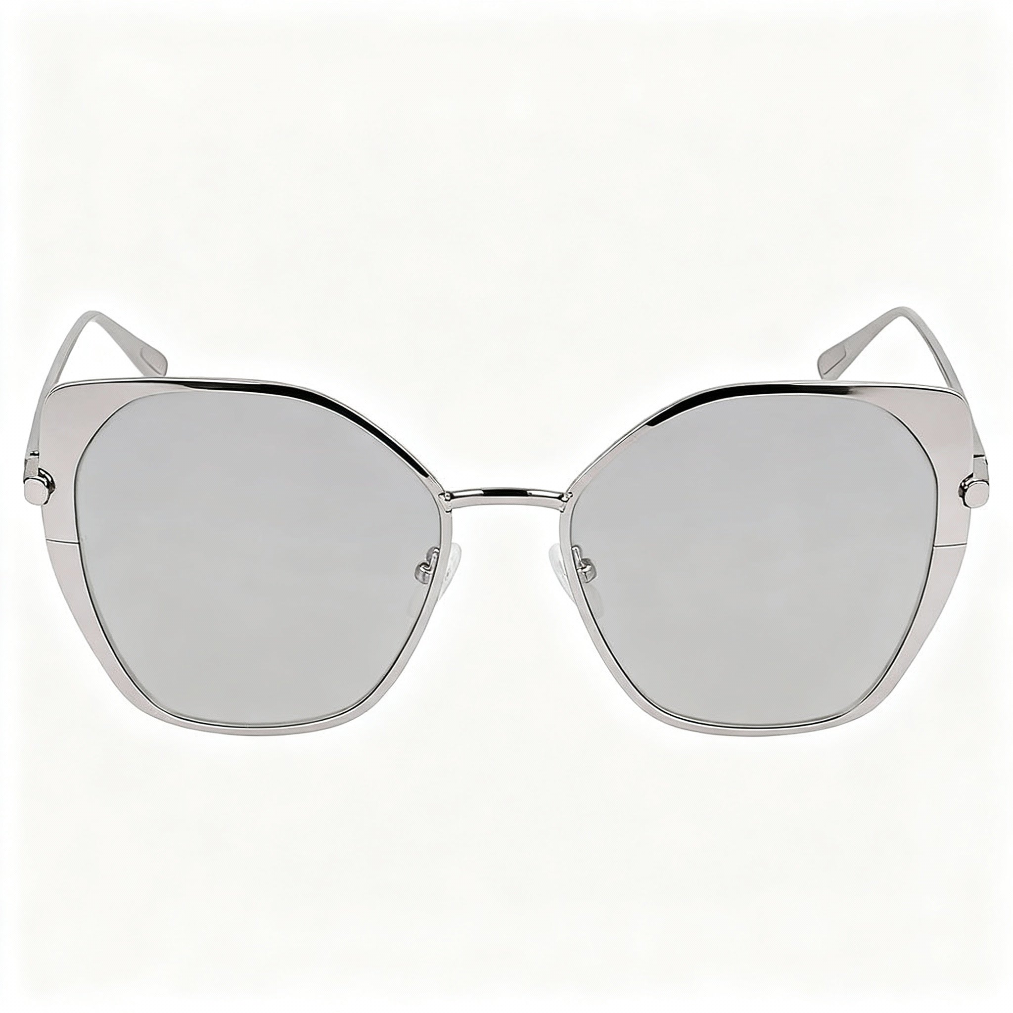 Longchamp LO175S Women's Silver Metal Butterfly Sunglasses 56mm Lens, 100% UV Non-Polarized