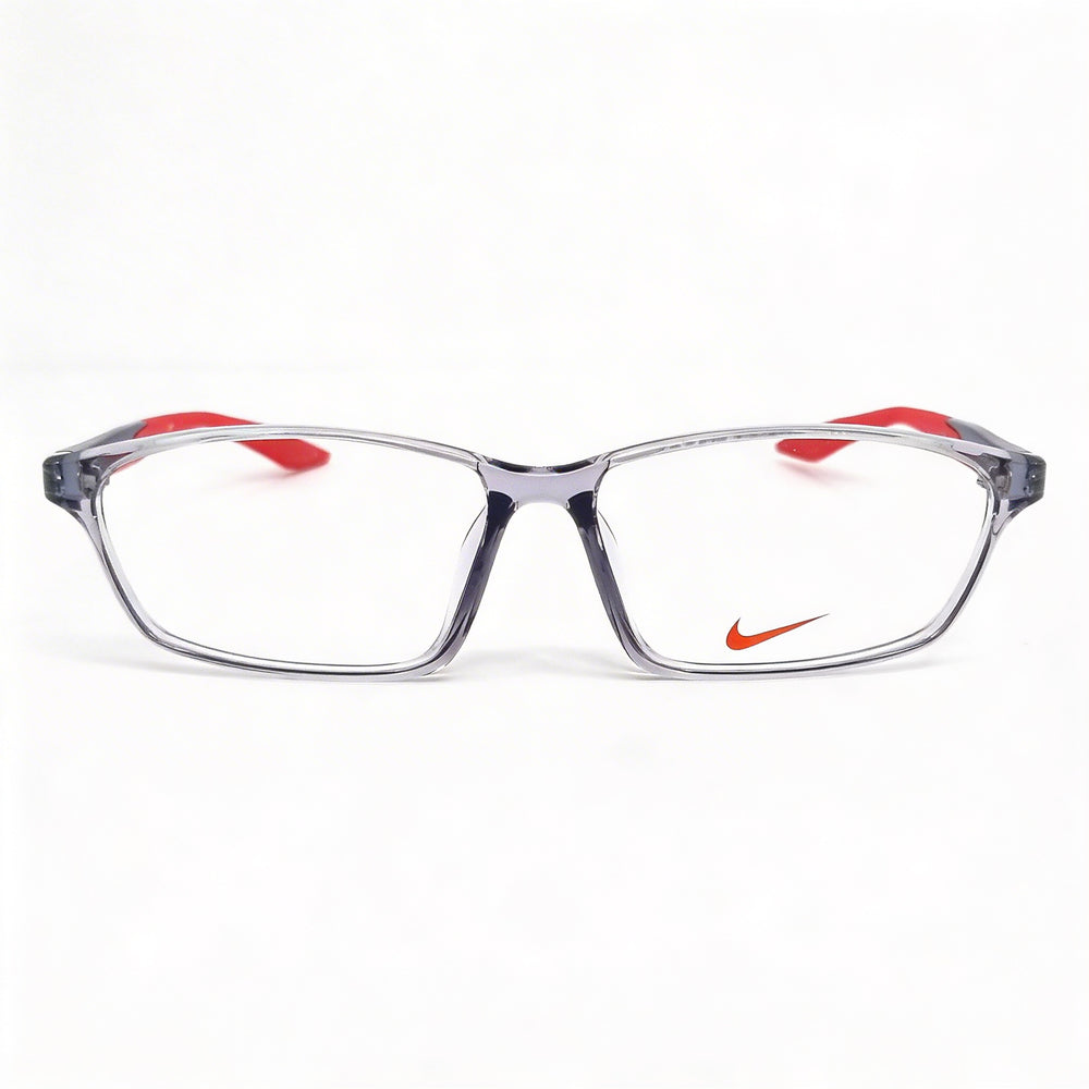 Nike 7130af Men's Eyewear featuring Light Grey Plastic Frame and 57mm Non- Polycarbonate Lenses