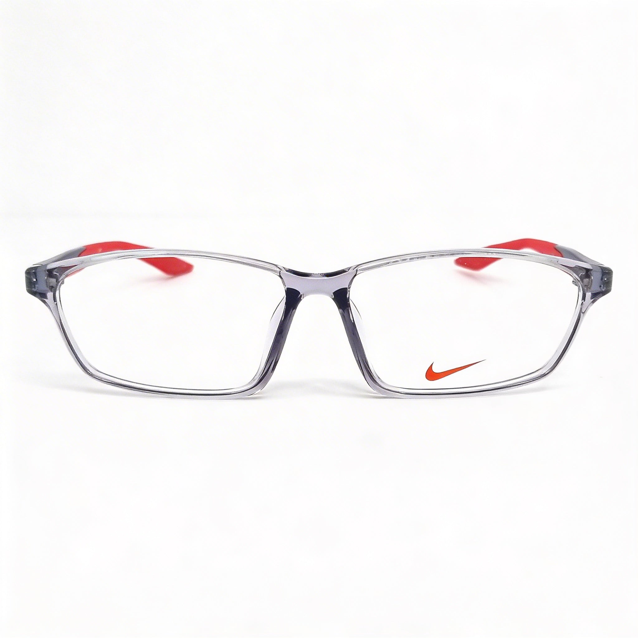Nike 7130af Men's Eyewear featuring Light Grey Plastic Frame and 57mm Non- Polycarbonate Lenses, Photo 2