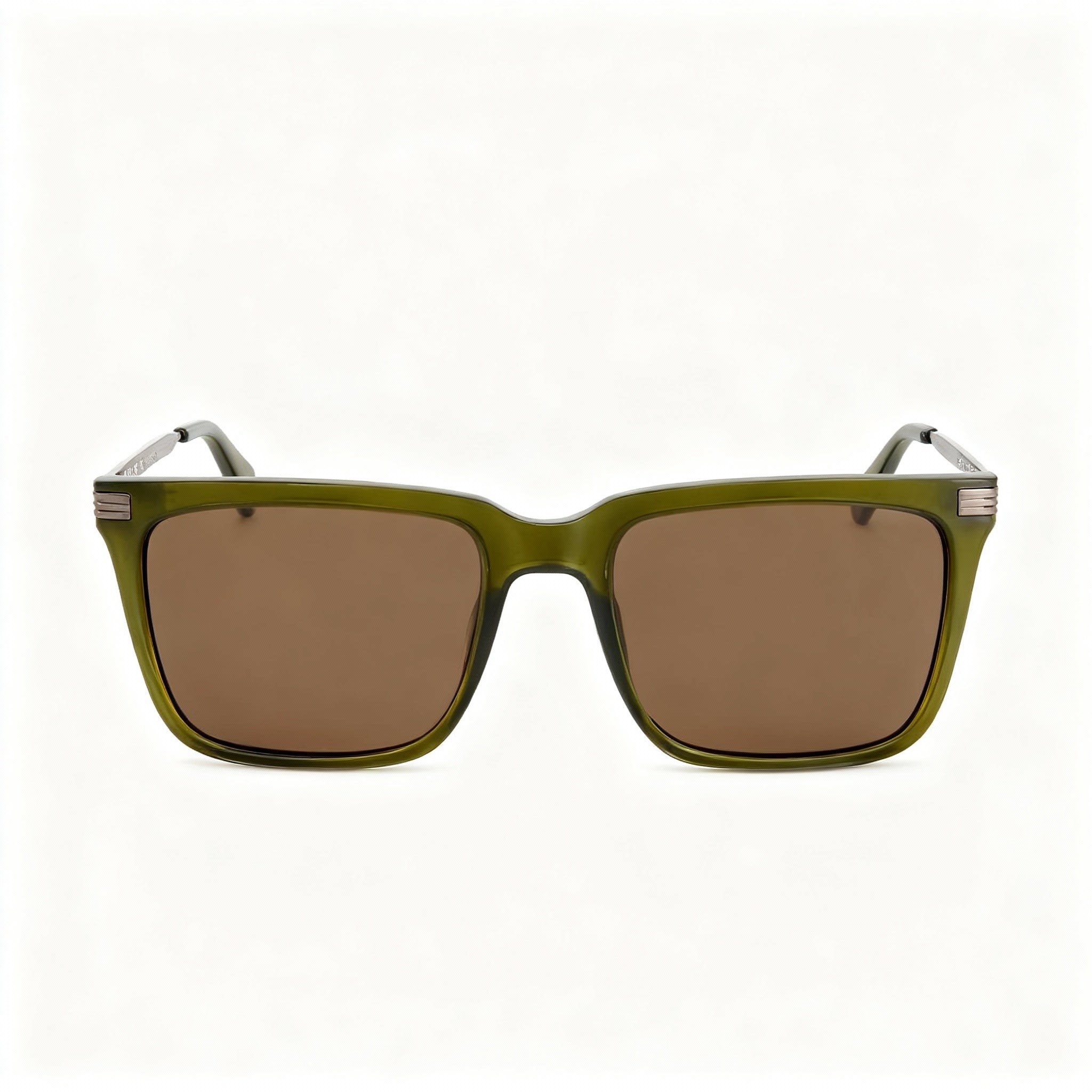 Fossil Fos 3152/G/S Men's Crystal Green Brown Square Cellulose Propionate Non-Polarized Sunglasses 56-20-145