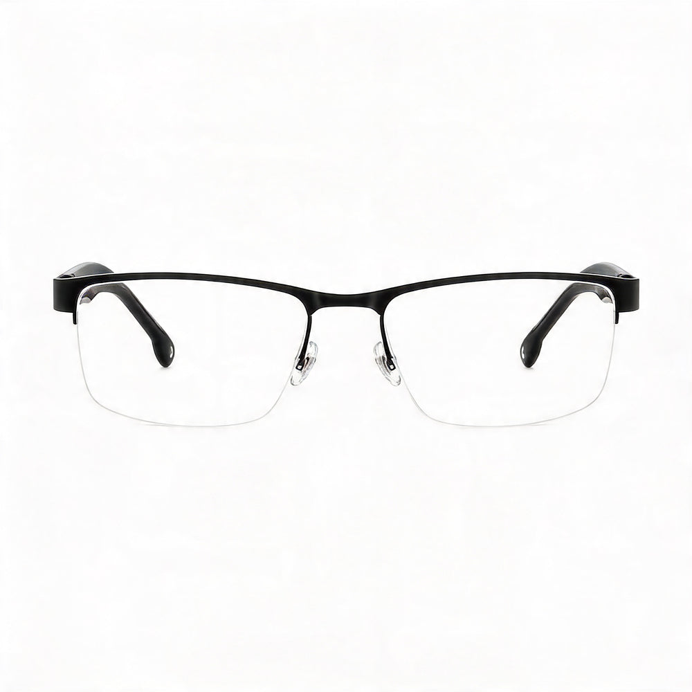 Carrera Classic Unisex Eyewear with Stainless Steel Frame and Non- Matte Black Lenses, 58mm Lens Width