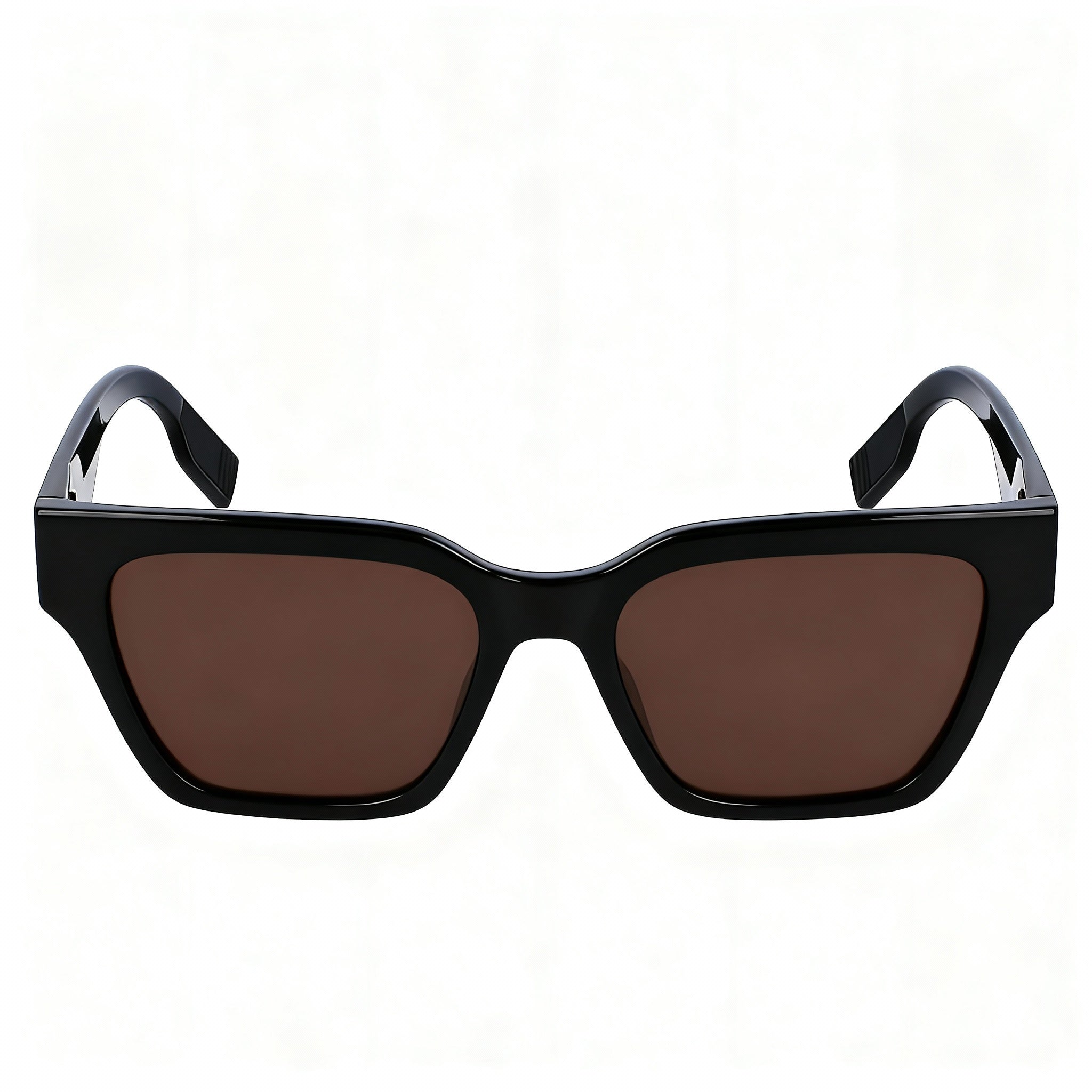 Lacoste L6002S Women's Bio Injected Rectangular Sunglasses 53mm Black Frame Brown Lens