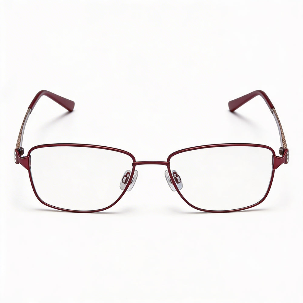 Gafas polarizadas Flexon Lana para mujer con montura metálica burdeos, lentes de policarbonato y ancho de 55 mm.