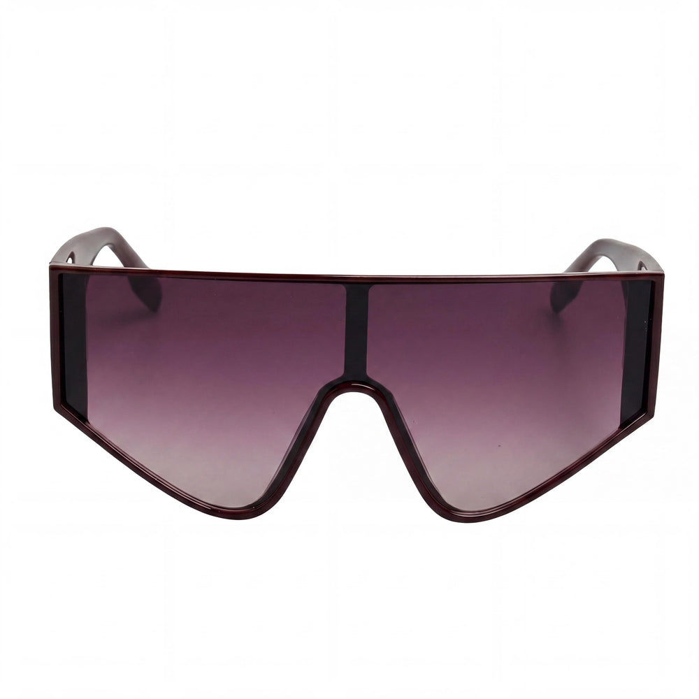 Gafas de sol de máscara de acetato color burdeos para mujer KARL LAGERFELD, lentes burdeos degradadas, 100% UV400, 65 mm