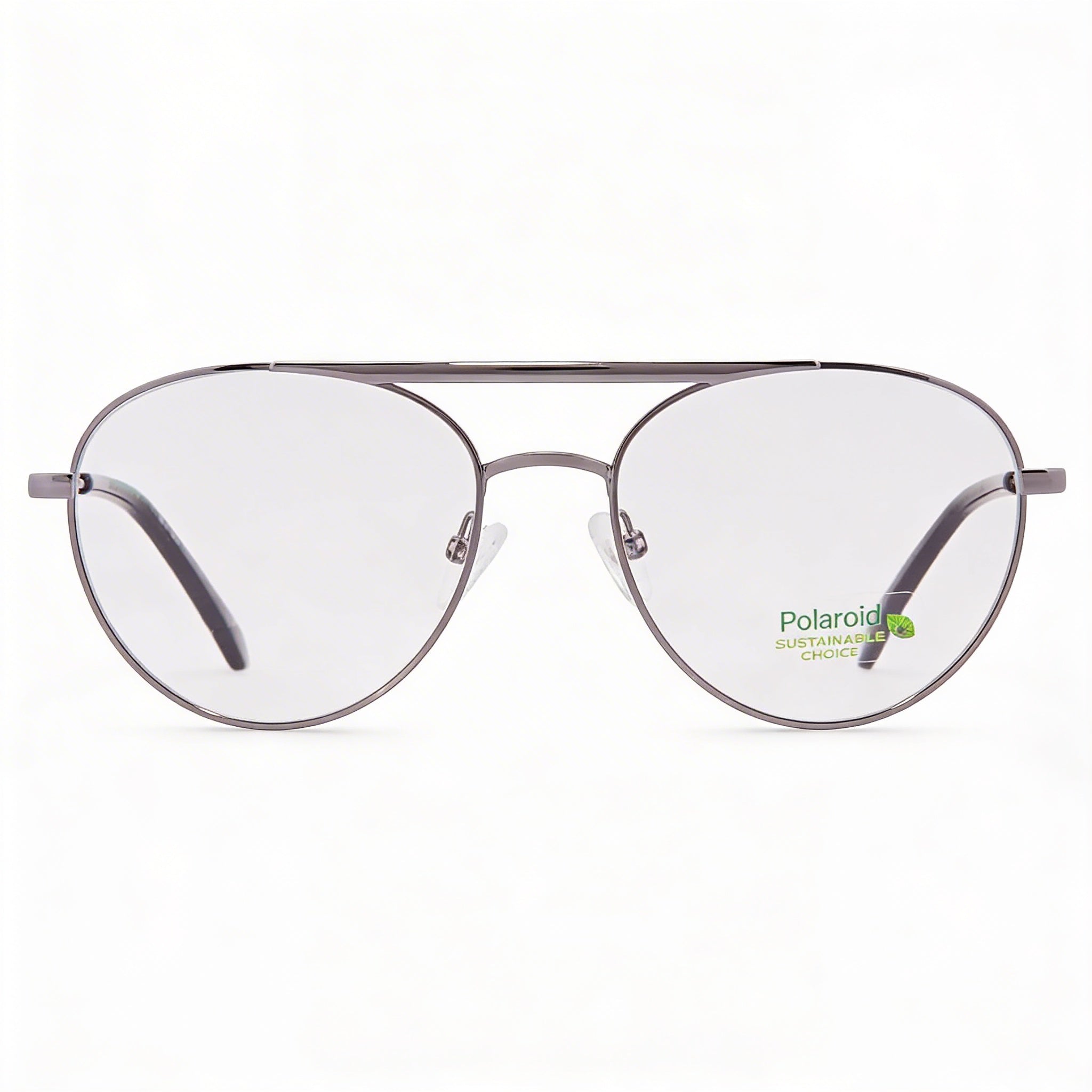 Polaroid Eyewear Pld D513 Unisex ECO METAL Dark Ruthenium Clear Lens 55-18-145, Photo 2
