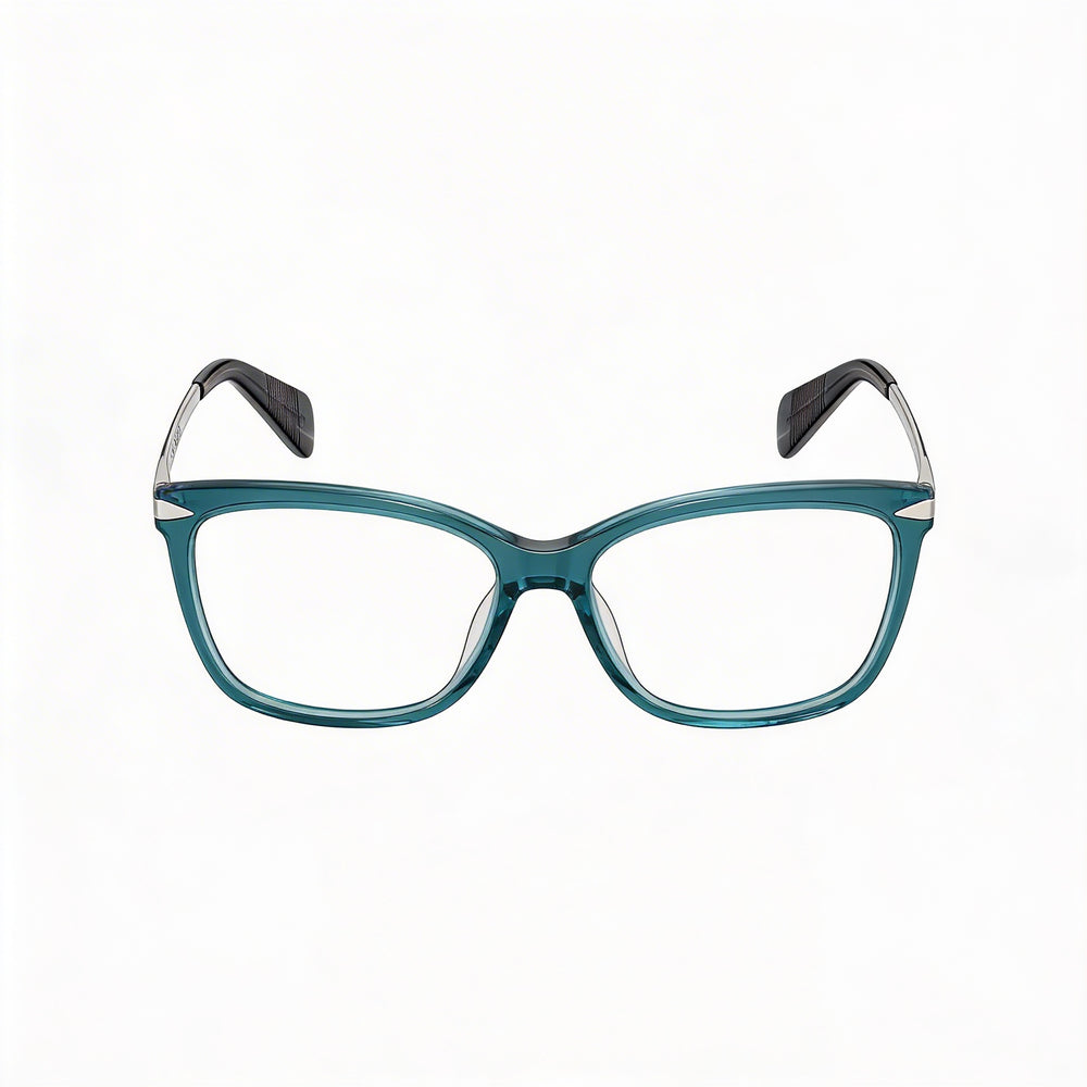 Rag & Bone Rnb 3010 Women's Eyeglasses featuring Blue Pallad Acetate Frames with Polycarbonate Lenses, Size 52-15-140mm