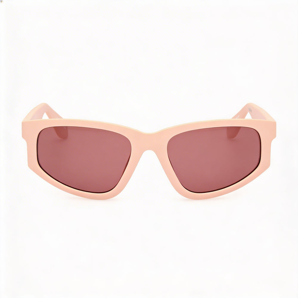 Gafas de sol Adidas Originals Casual para mujer, color rosa claro mate, montura de plástico gris, sin polarizar, protección UV 400, 55 mm