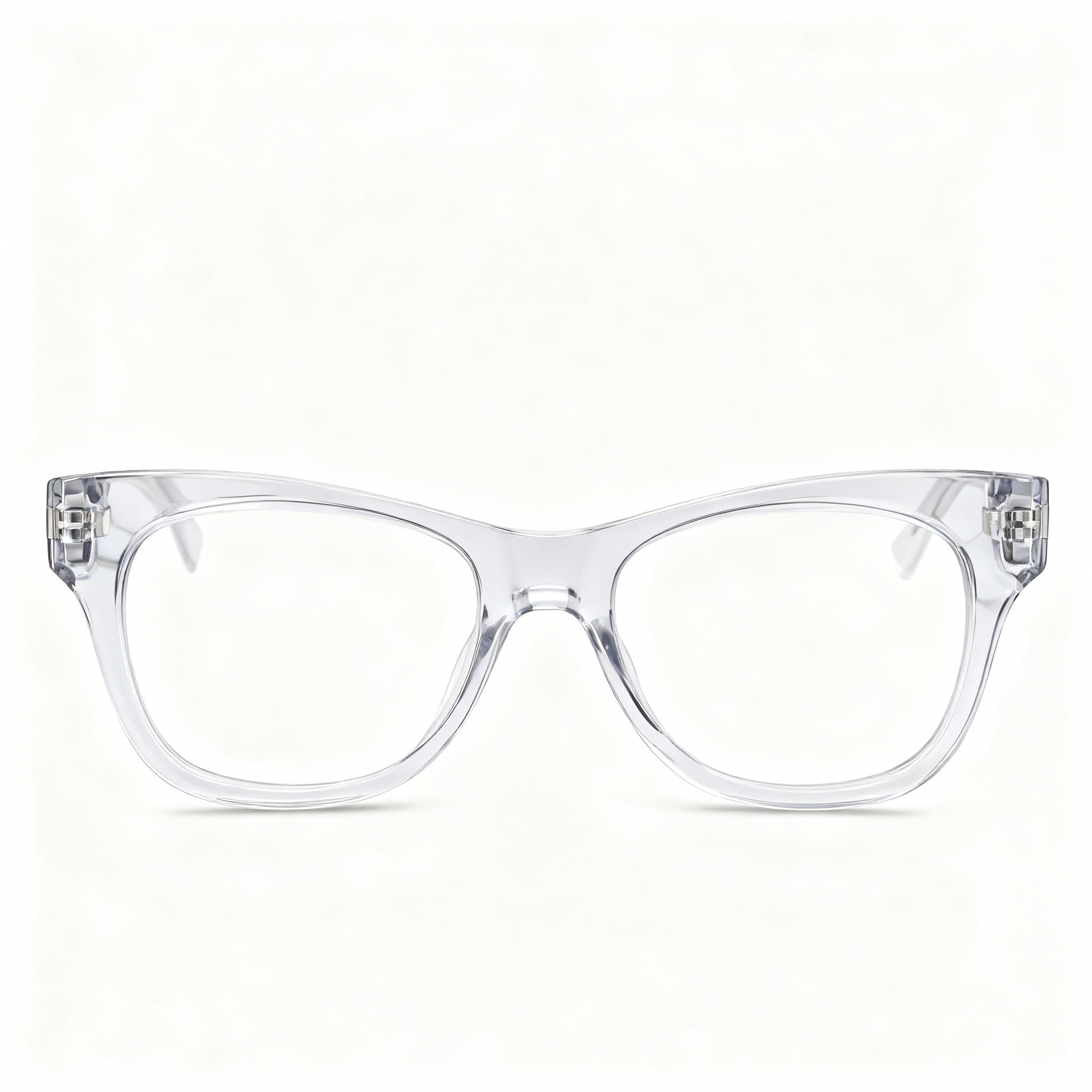 MCALLISTER Mc4504 Men's Cat-Eye Metal Grey Crystal Polarized Clear Polycarbonate Eyeglasses 52-19-140