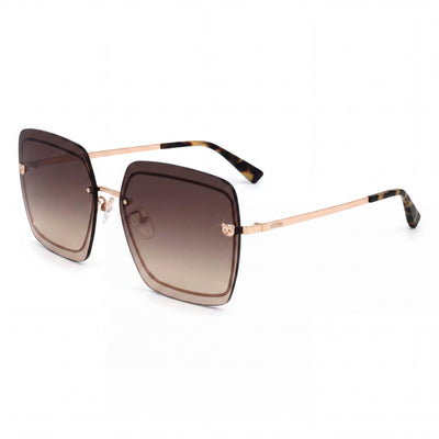 Moschino Casual Unisex Multicoloured Stainless Steel UV Protected Brown Shaded Lens Sunglasses 64mm