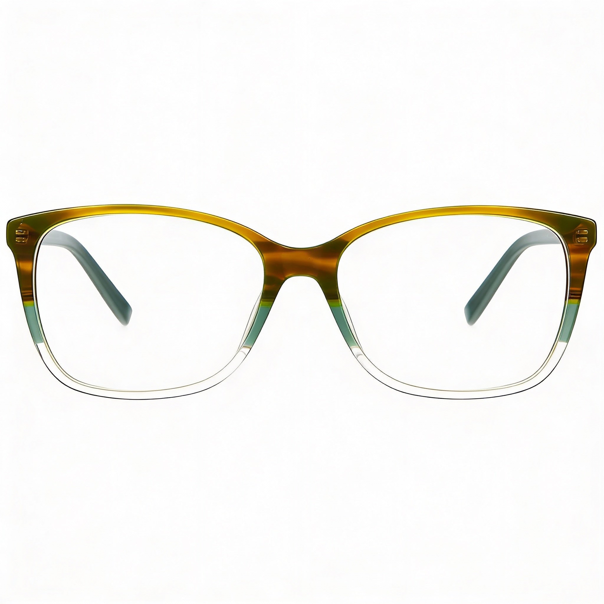 Monturas ópticas Missoni Pattern Collection MMI 0010 para mujer, de acetato, cuadradas, de tres tonos, con montura completa, color cuerno verde, 54 mm, Photo 1
